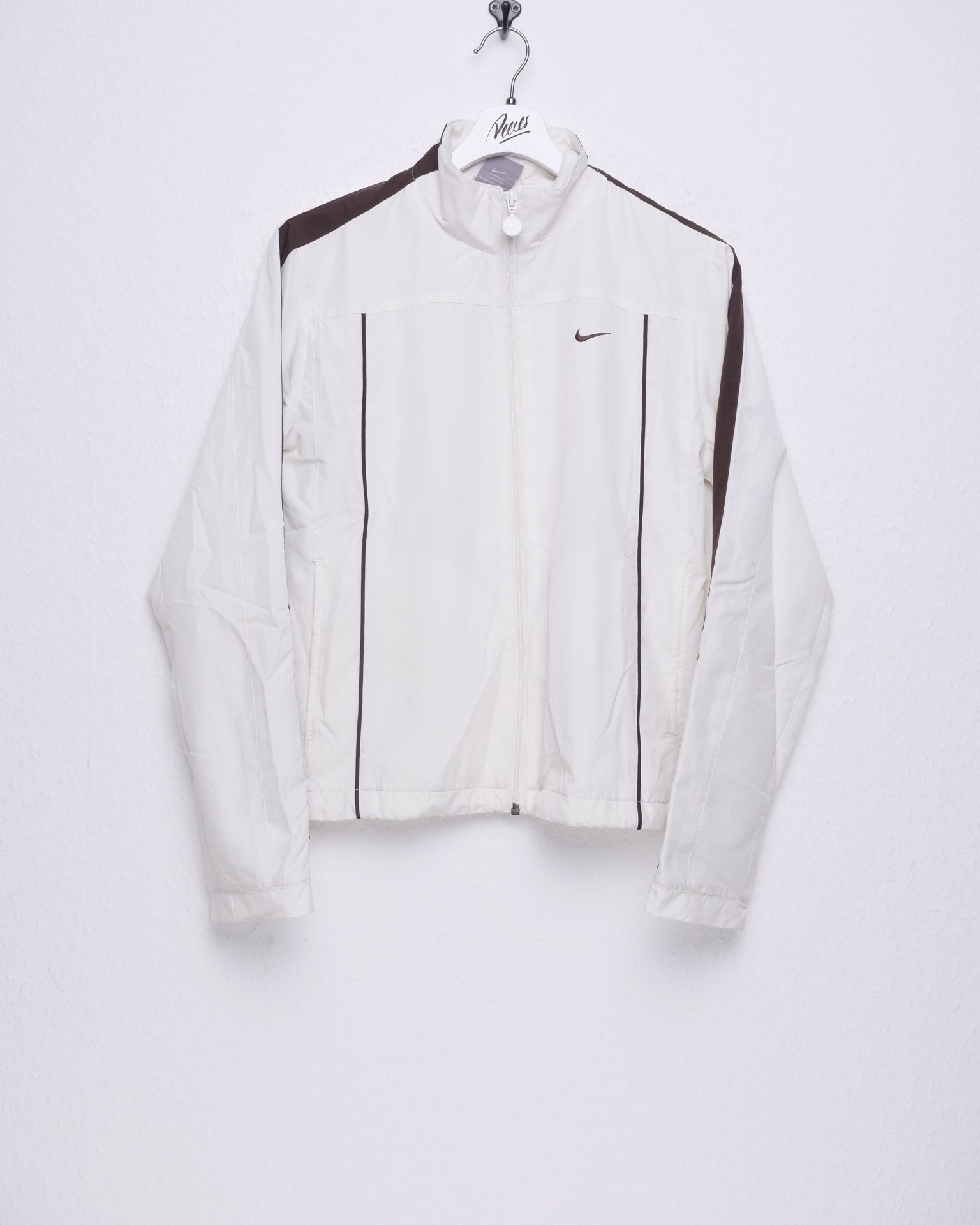 Nike embroidered Logo white Track Jacke - Peeces