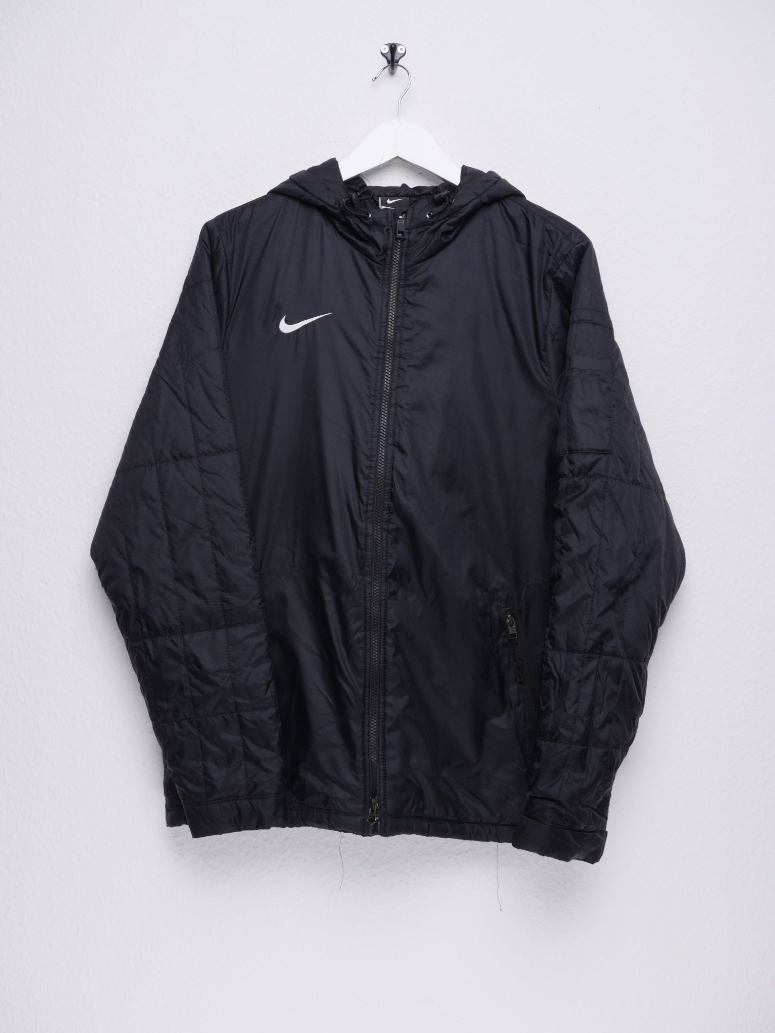 Nike embroidered Swoosh black thick Jacket - Peeces