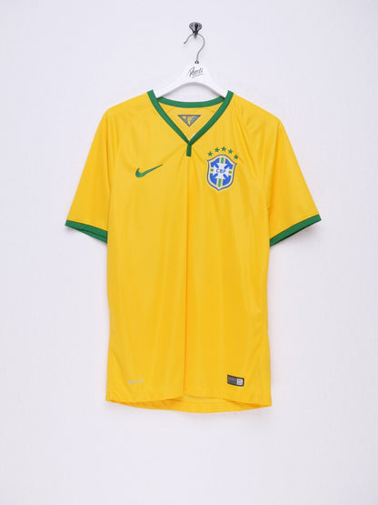 nike embroidered Swoosh 'Brazilian National Team' two toned Jersey Shirt - Peeces
