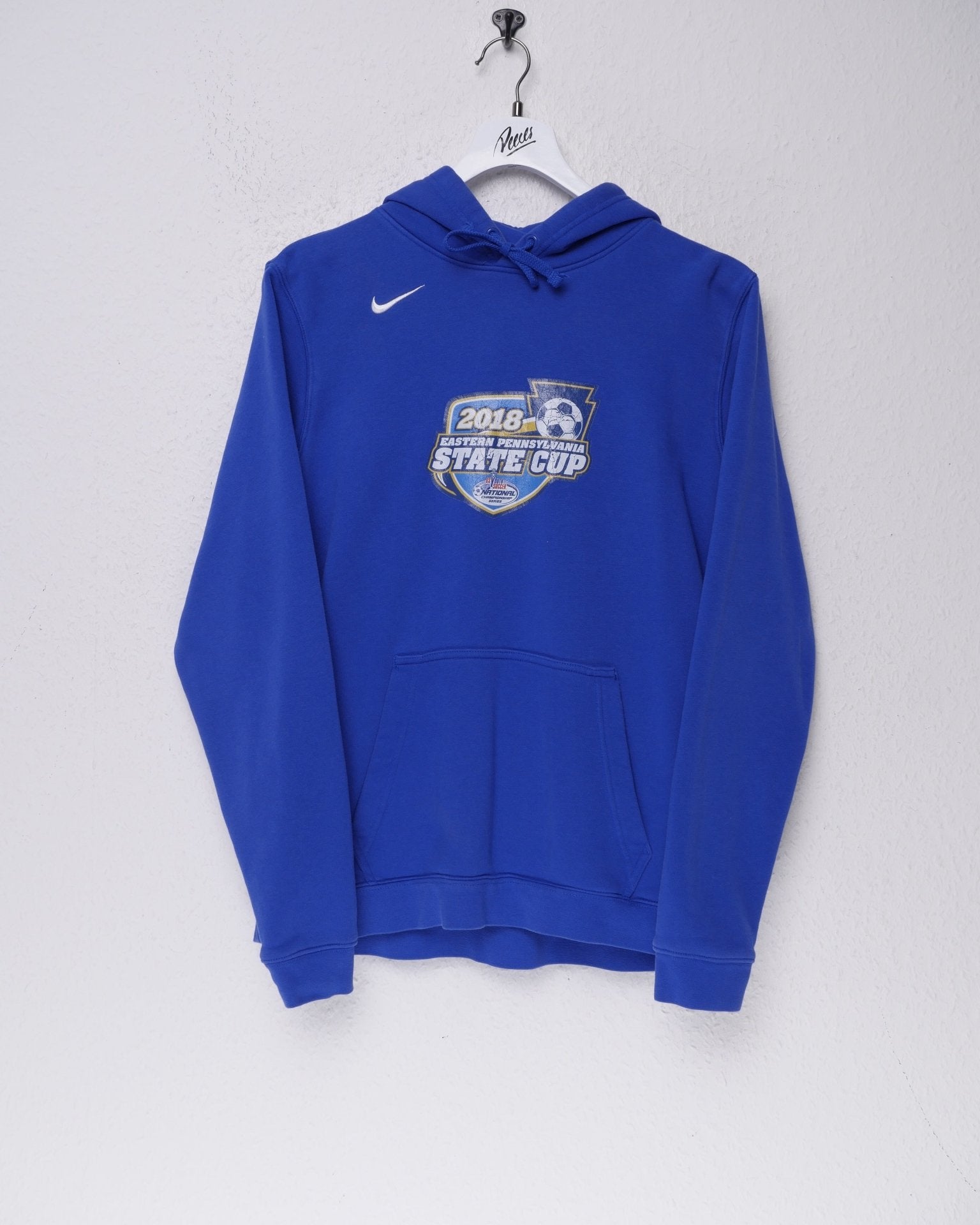 Nike embroidered Swoosh 'Eastern Pennsylvania State Cup' printed blue Hoodie - Peeces