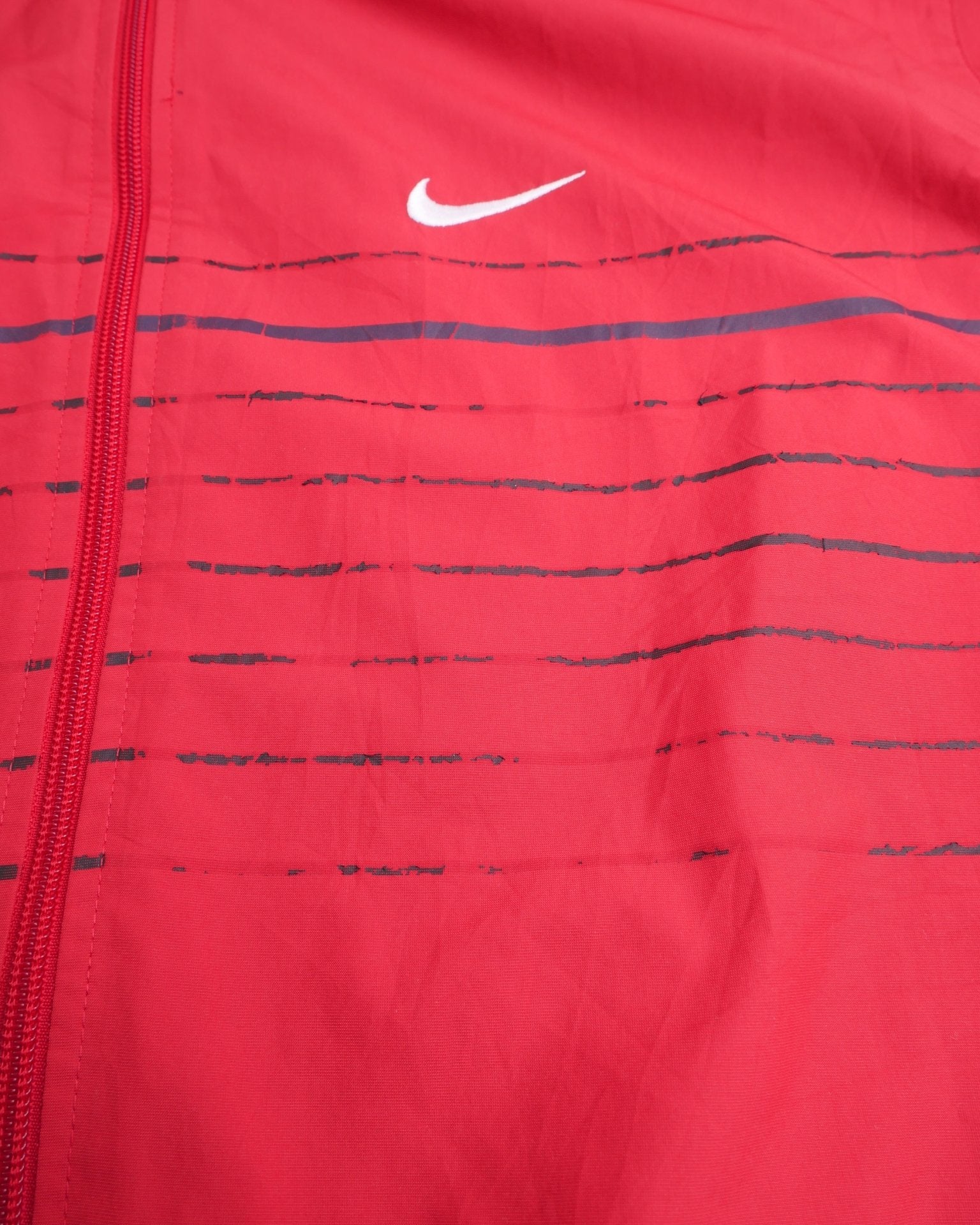 Nike embroidered Swoosh red Track Jacke - Peeces