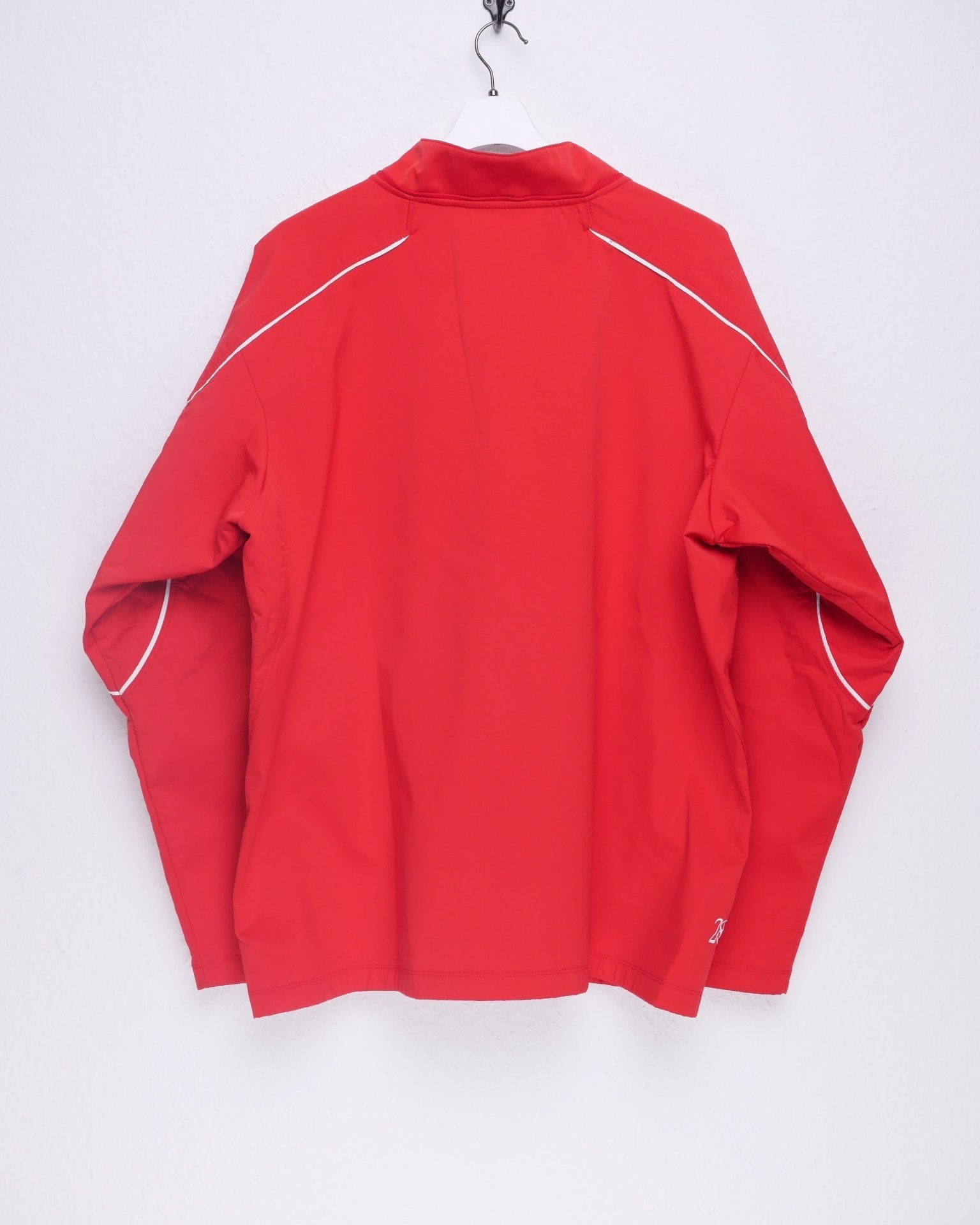 nike embroidered Swoosh red Track Jacket - Peeces