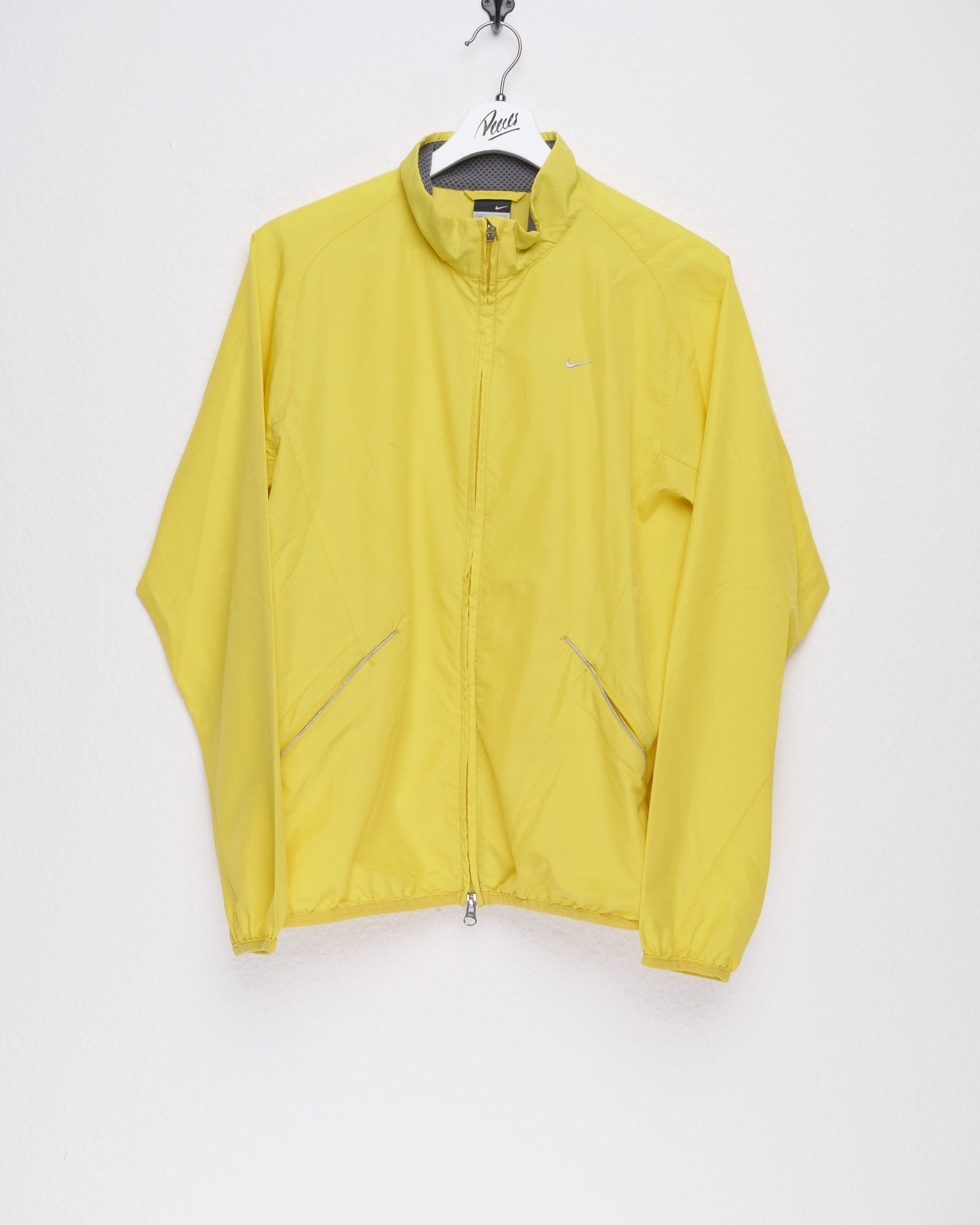 nike embroidered Swoosh yellow Track Jacket - Peeces