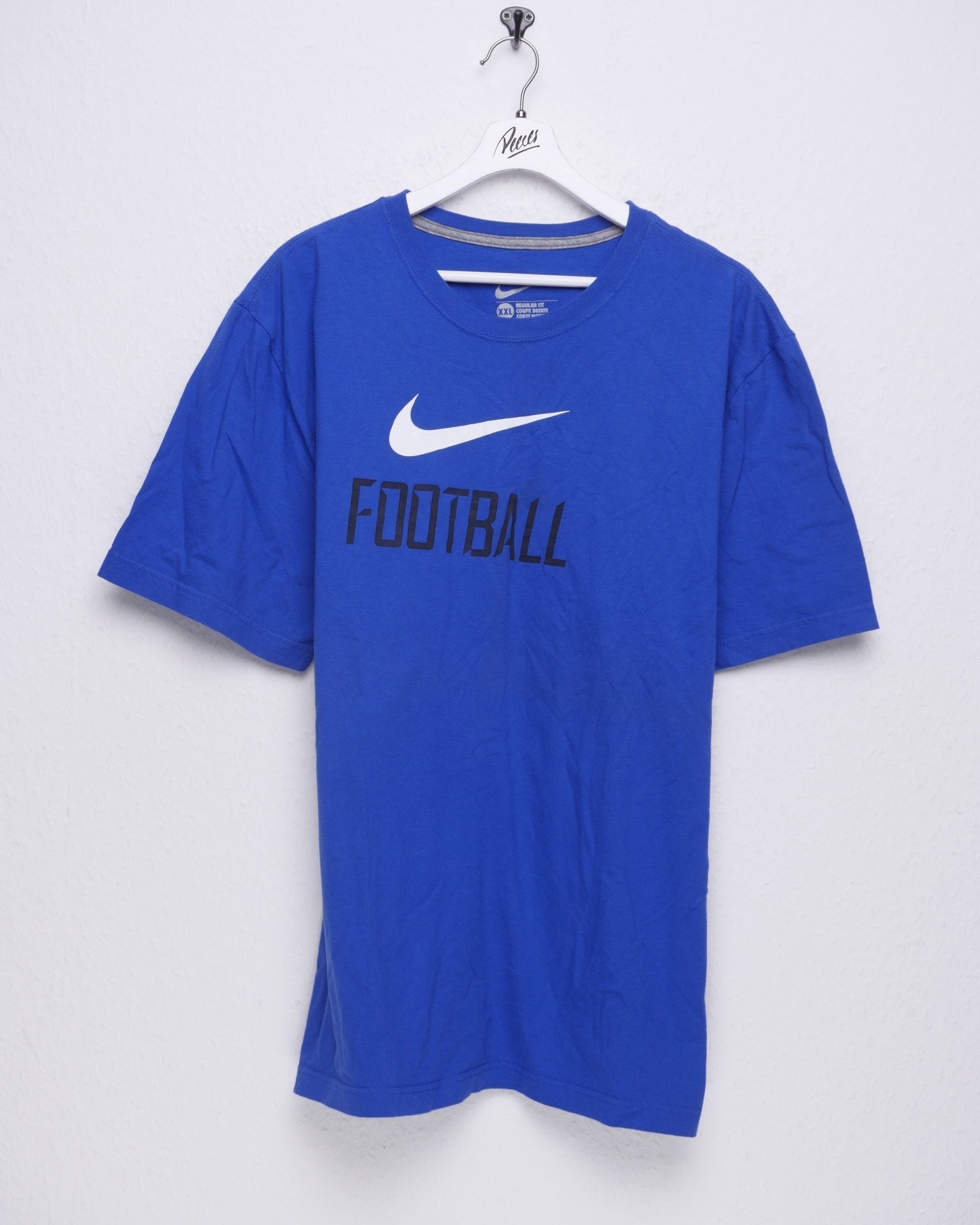 Nike Football printed Big Swoosh blue Shirt - Peeces