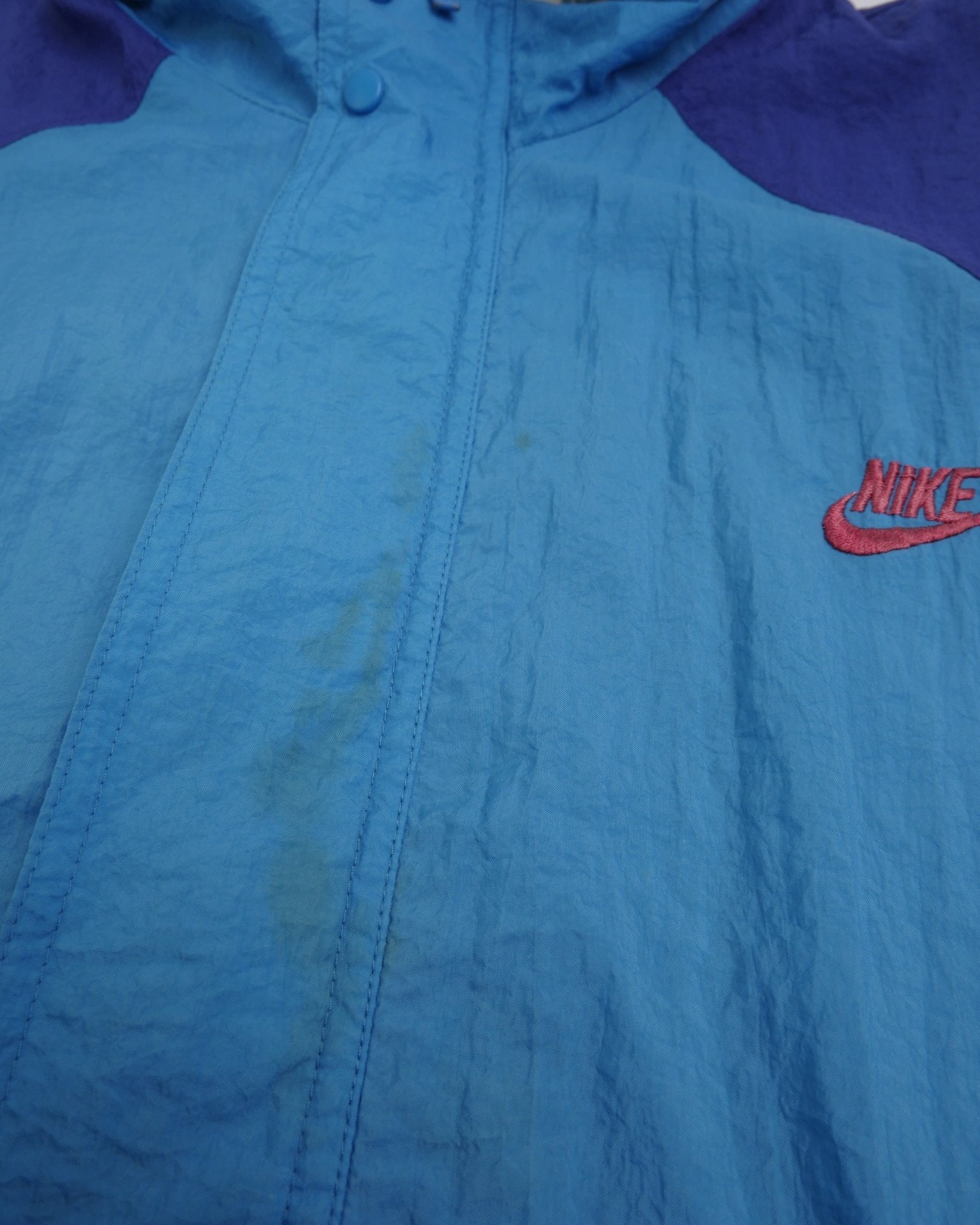 Nike Grey Tag embroidered Logo Track Jacket - Peeces