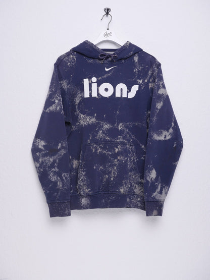 nike Lions embroidered middle Swoosh bleached Hoodie - Peeces