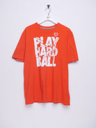nike Play Hard Ball printed Swoosh orange Shirt - Peeces