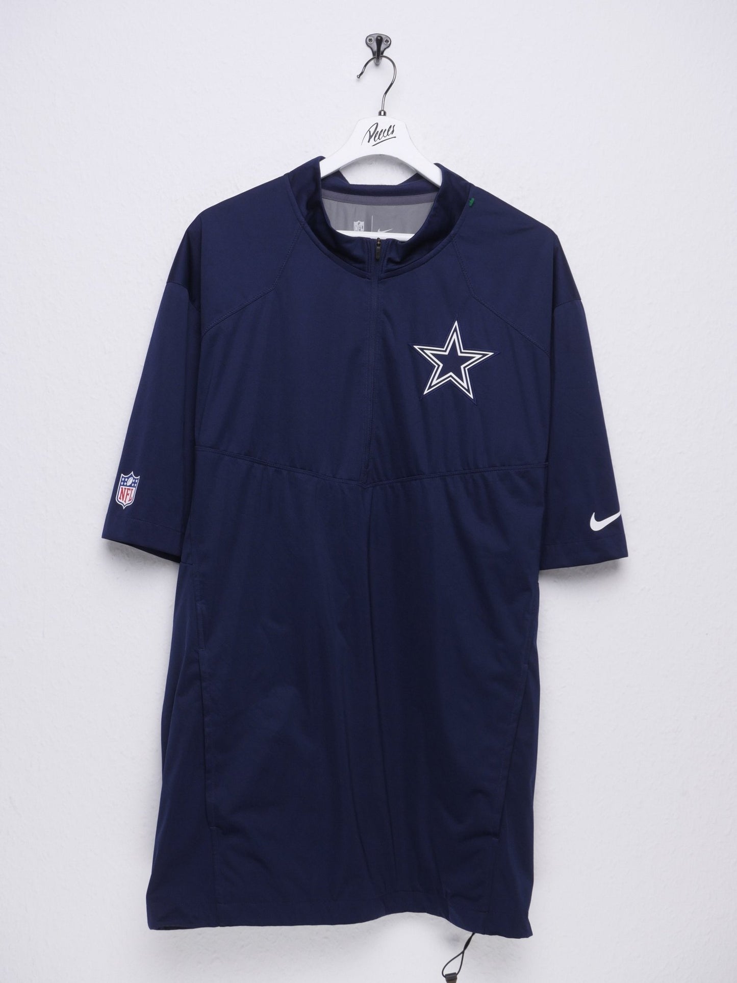 nike printed NFL Cowboy Stars Logo navy Half Zip Jersey Shirt - Peeces