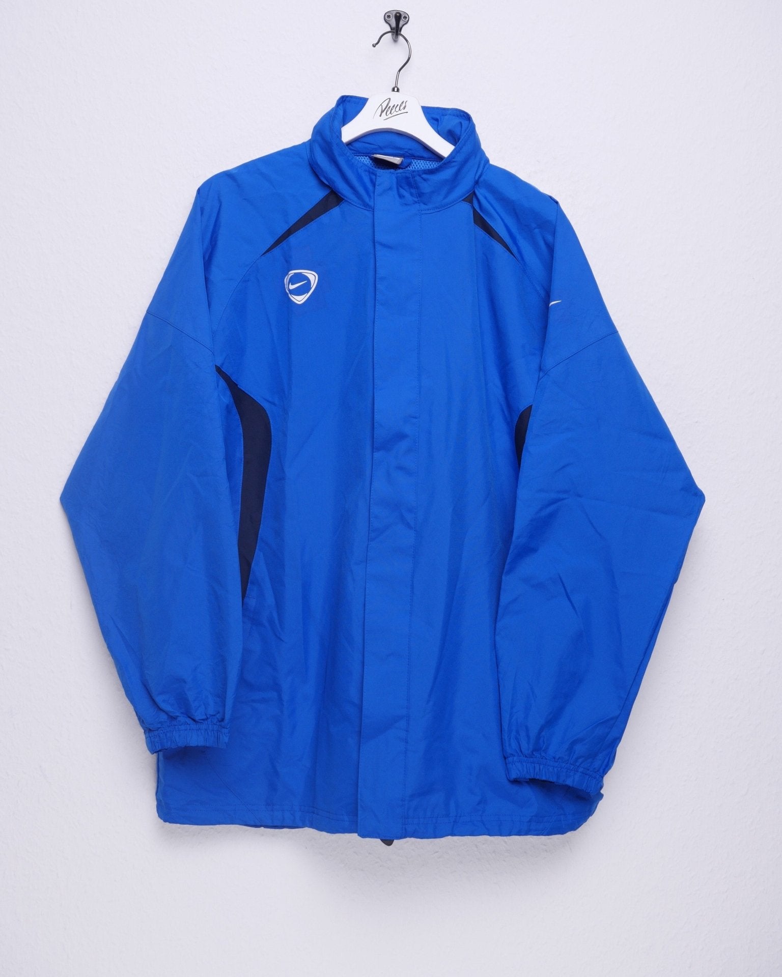 nike printed Swoosh blue Track Jacket - Peeces