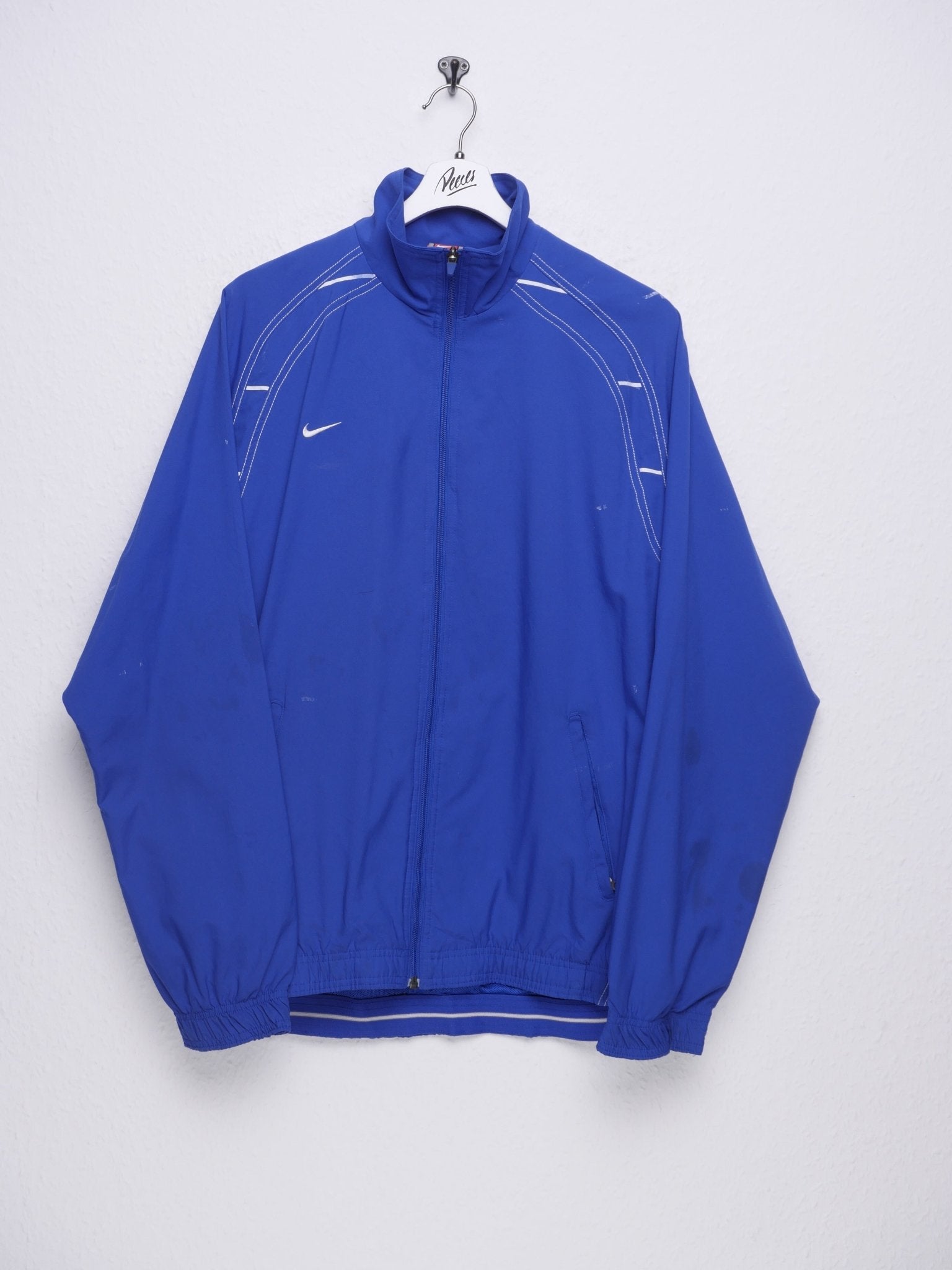 Nike Team embroidered Swoosh blue Track Jacke - Peeces