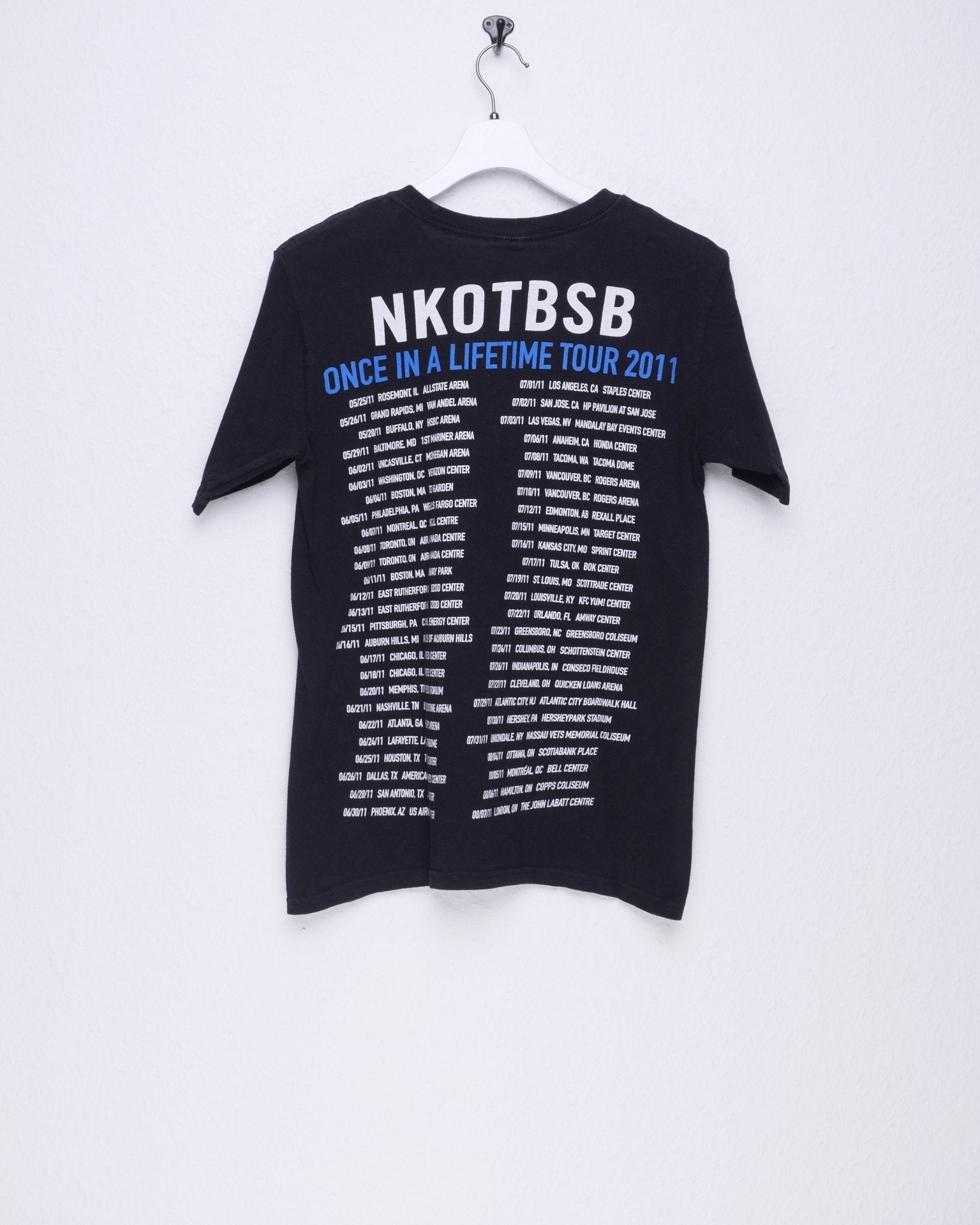 'NKOTBSB' printed Graphic black Shirt - Peeces