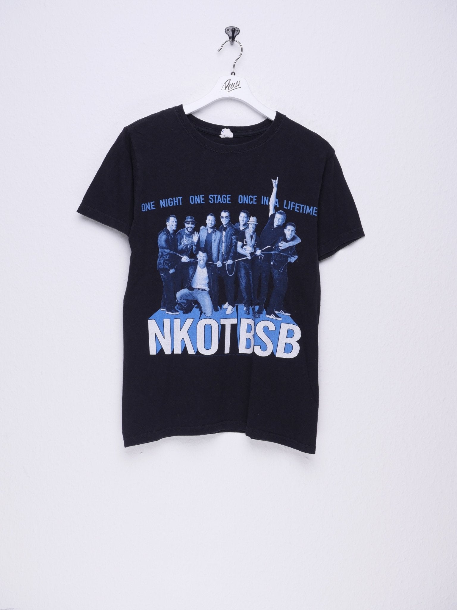'NKOTBSB' printed Graphic black Shirt - Peeces