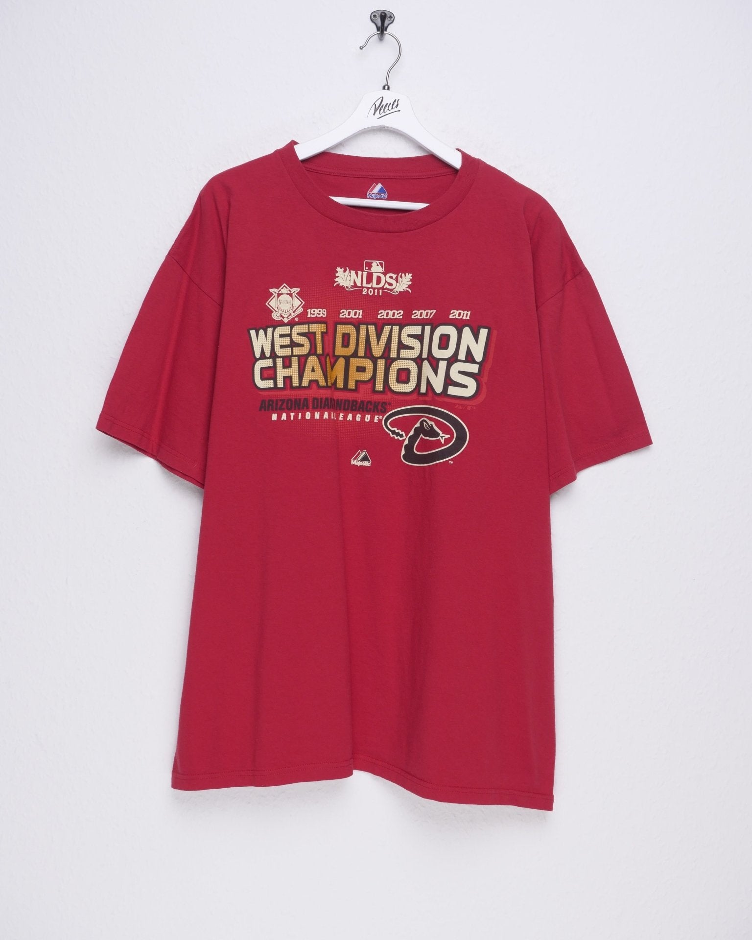 NLDS 2011 West Division Champions printed Graphic red Shirt - Peeces