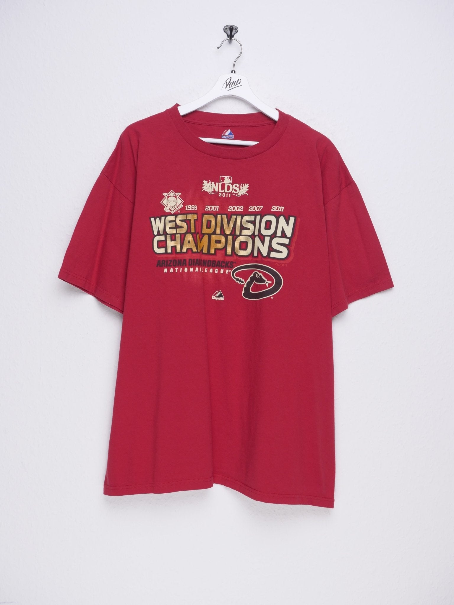NLDS 2011 West Division Champions printed Graphic red Shirt - Peeces