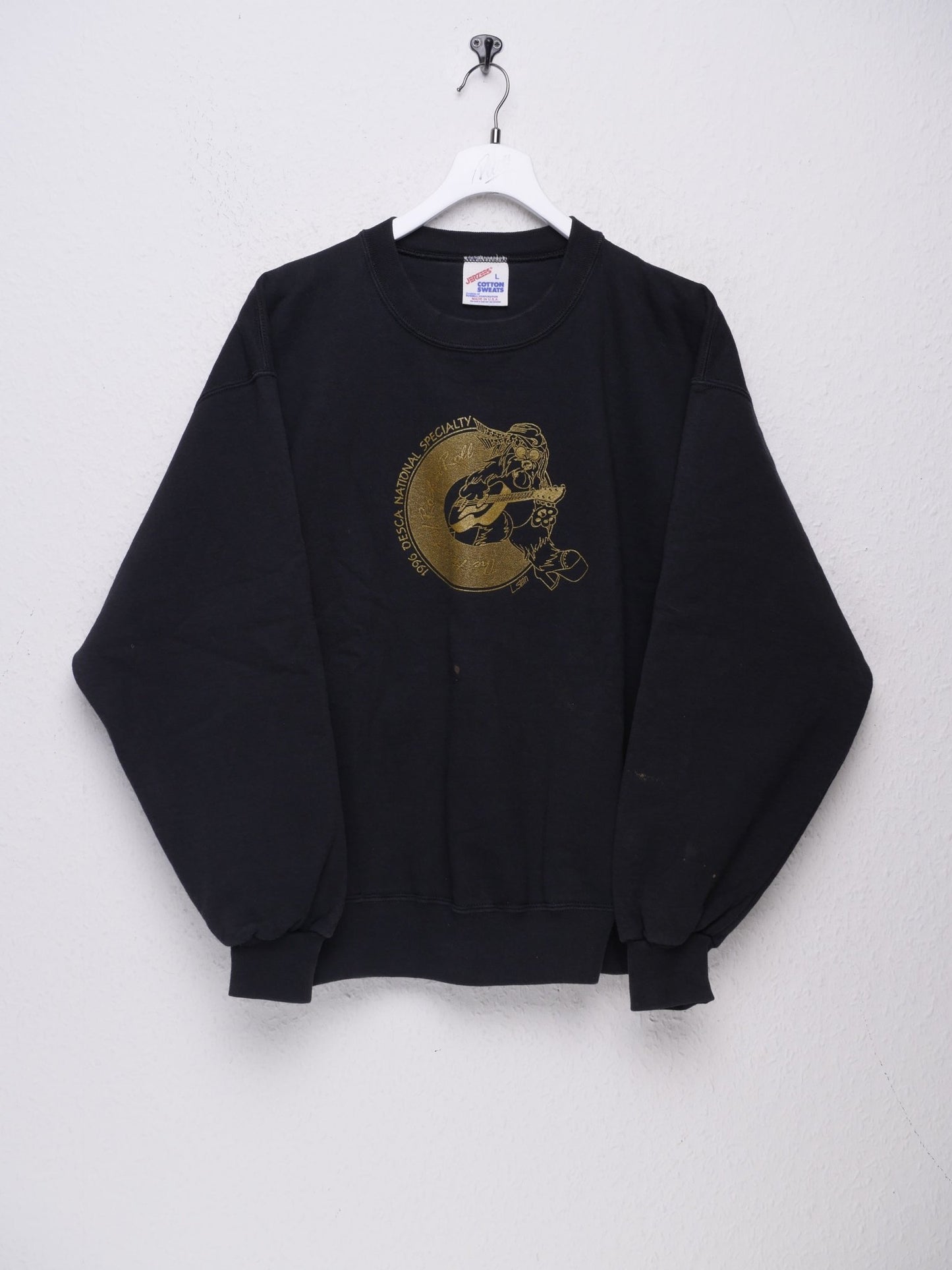 'OESCA National Specialty' printed Graphic black Sweater - Peeces