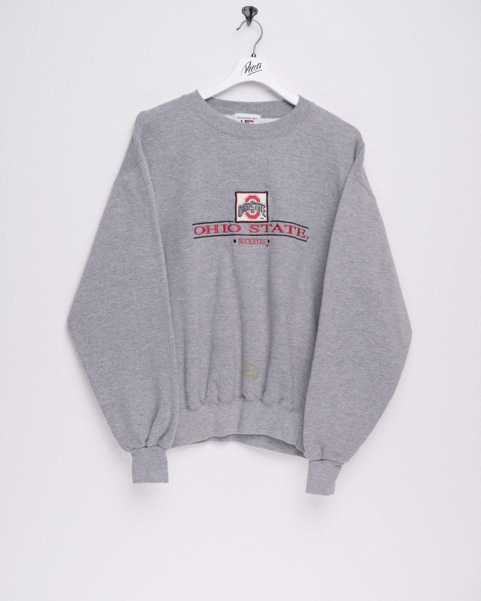 Ohio State Buckeyes embroidered Graphic grey Sweater - Peeces