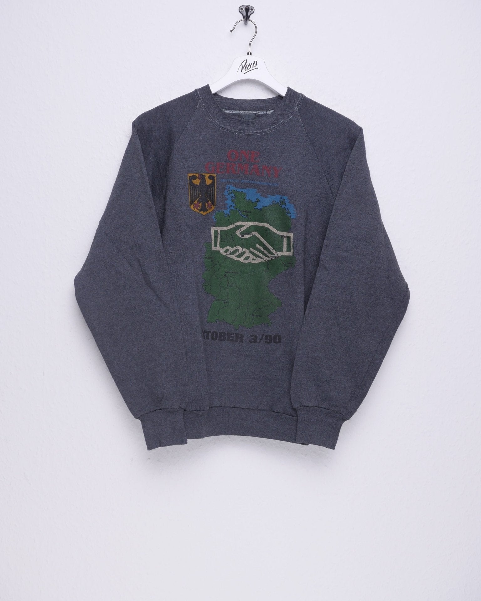 'One Germany' printed Graphic Vintage Sweater - Peeces