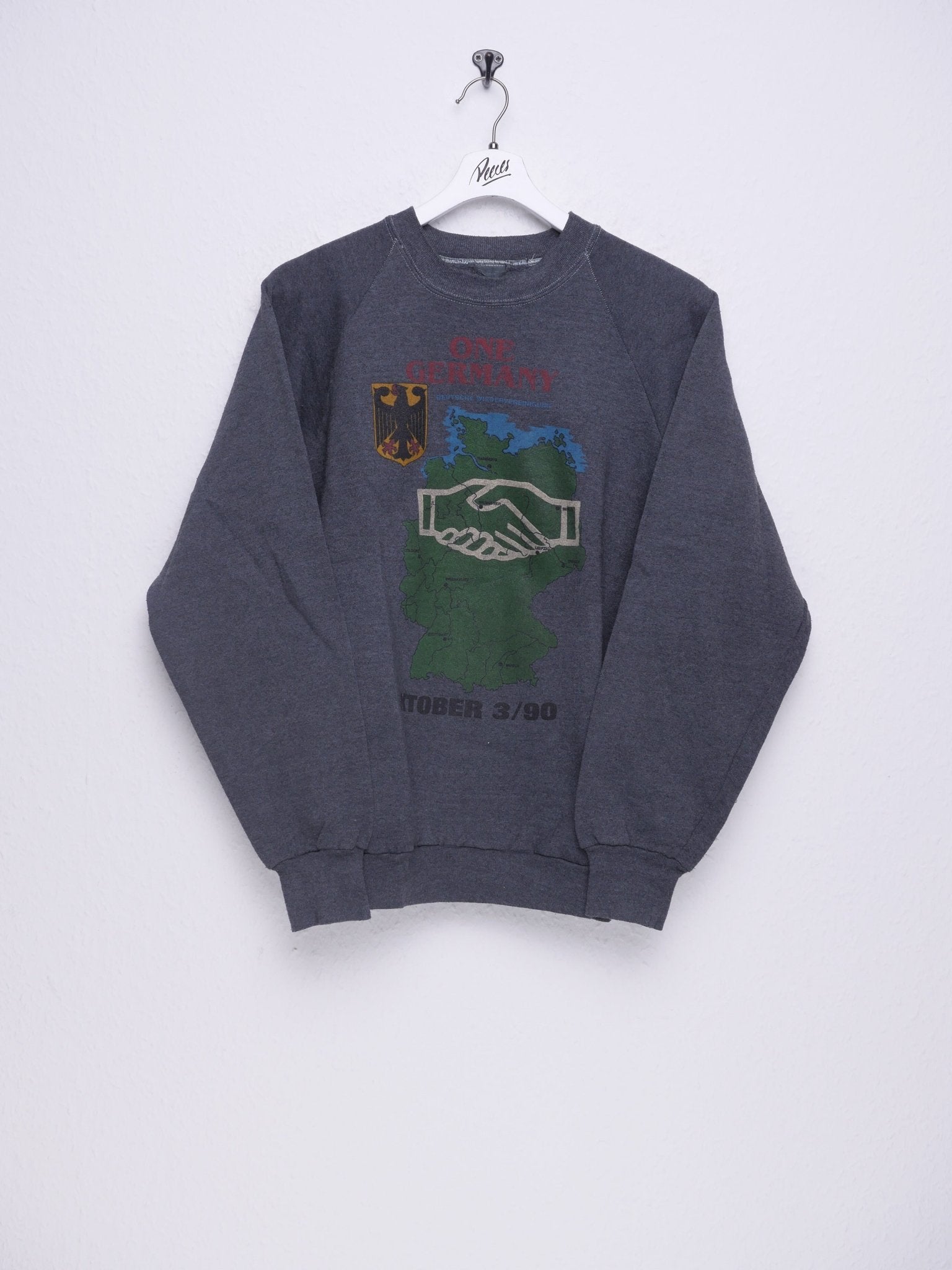 'One Germany' printed Graphic Vintage Sweater - Peeces