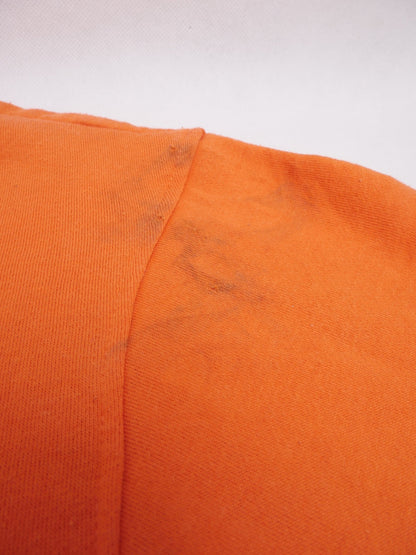 'OSU' embroidered Patch orange Half Zip Sweater - Peeces