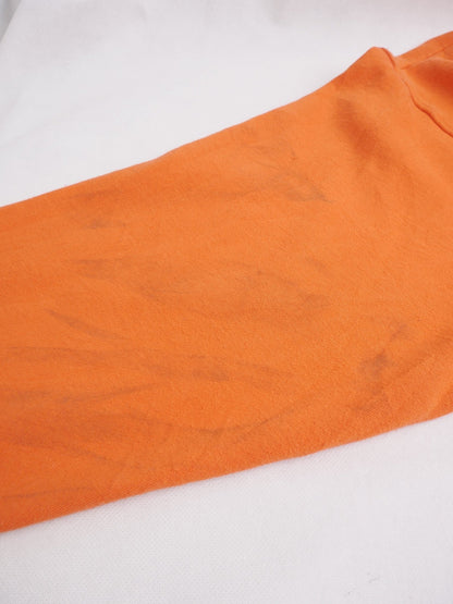 'OSU' embroidered Patch orange Half Zip Sweater - Peeces