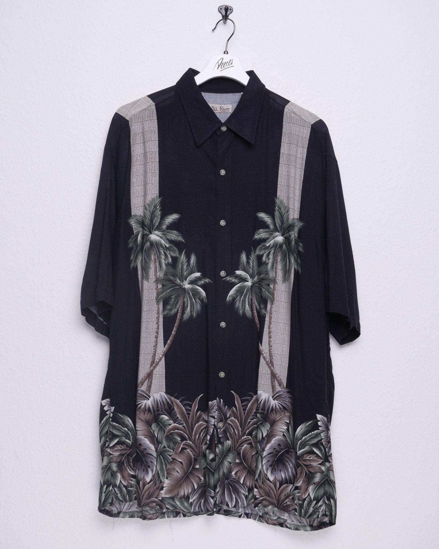 'Palm Trees' printed Pattern multicolored S/S Hemd - Peeces