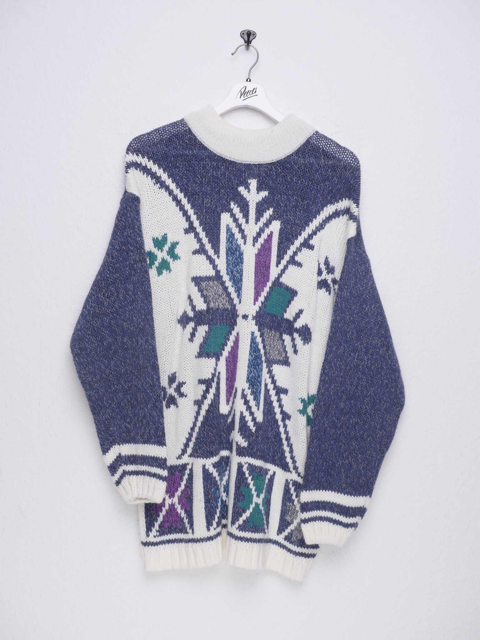patterened snowflake Knit Sweater - Peeces