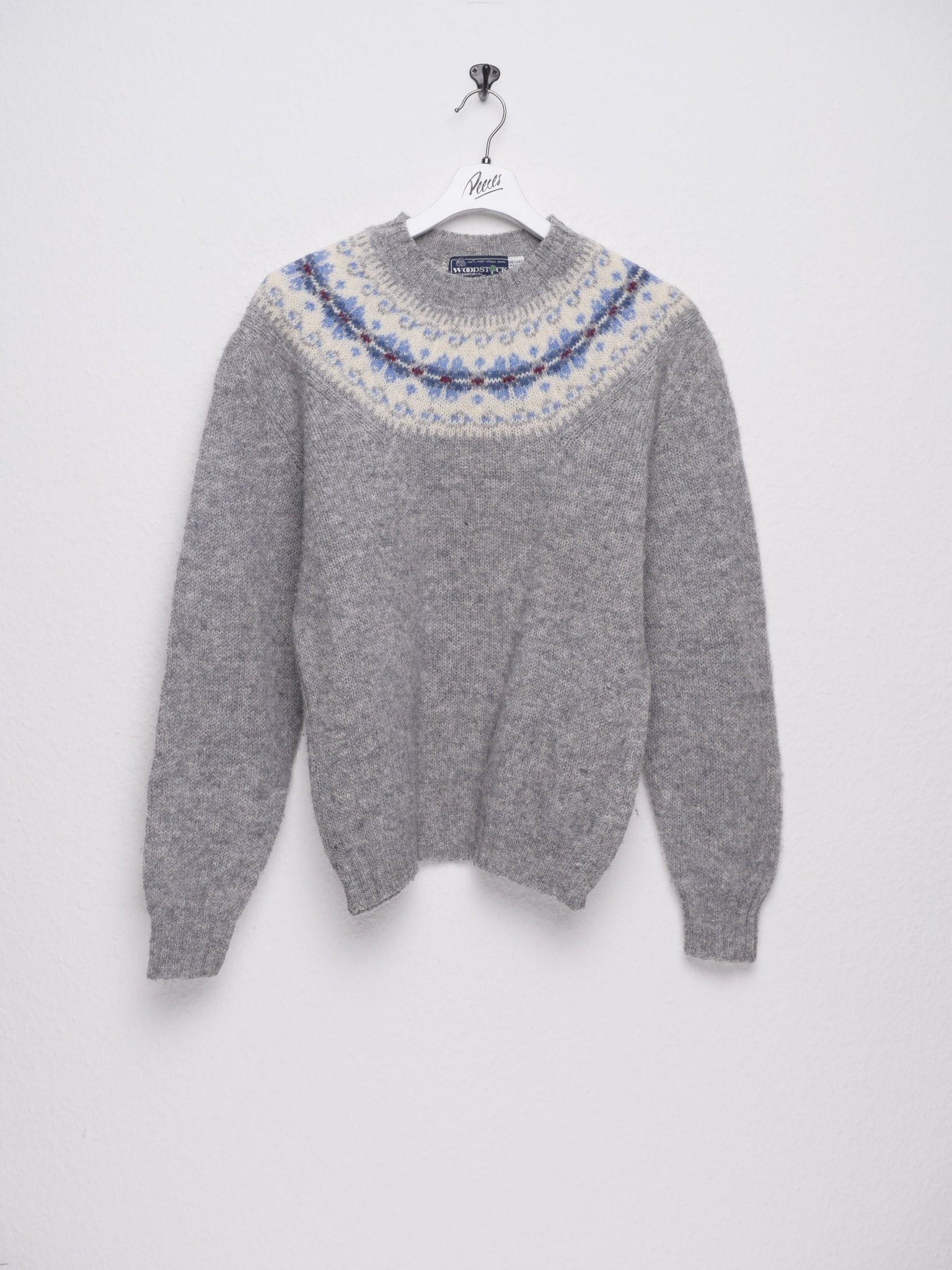 patterned grey Wool Sweater - Peeces