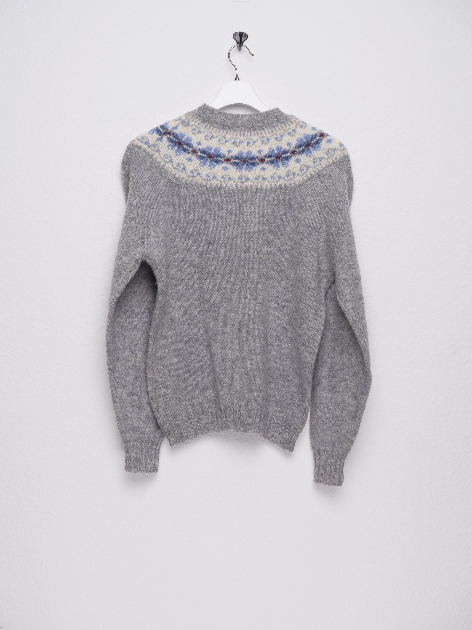 patterned grey Wool Sweater - Peeces