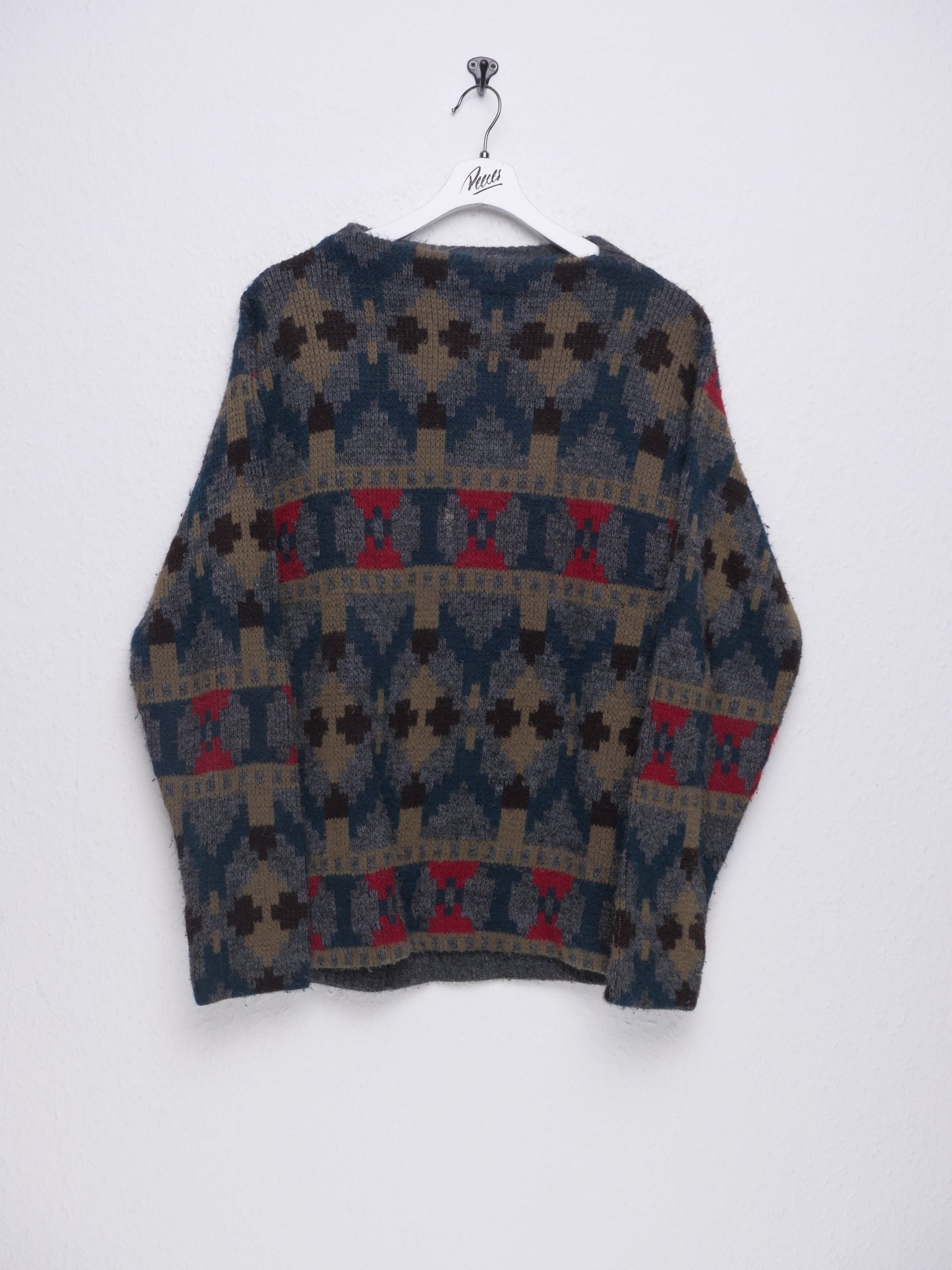 patterned Knit Sweater - Peeces