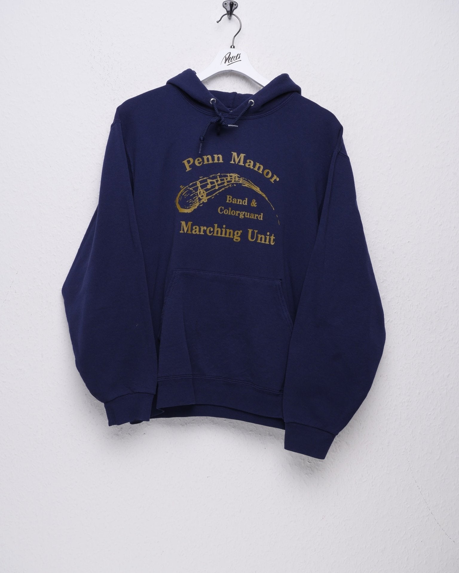 'Penn Manor Marching Unit' printed Graphic navy Hoodie - Peeces