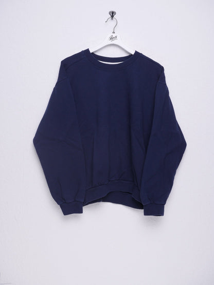 Plain navy Vintage basic Sweater - Peeces