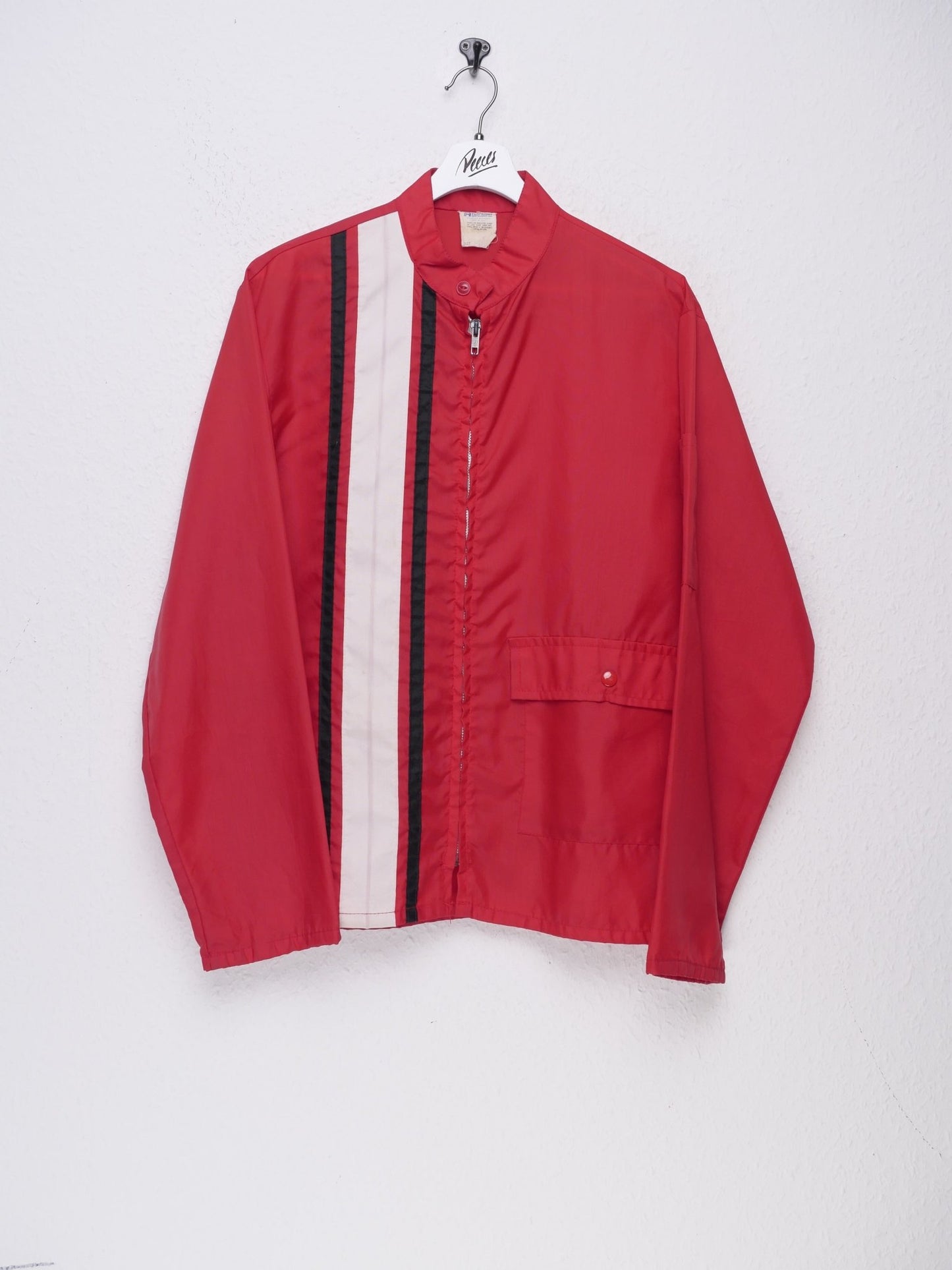 Plain red striped thin Track Jacket - Peeces