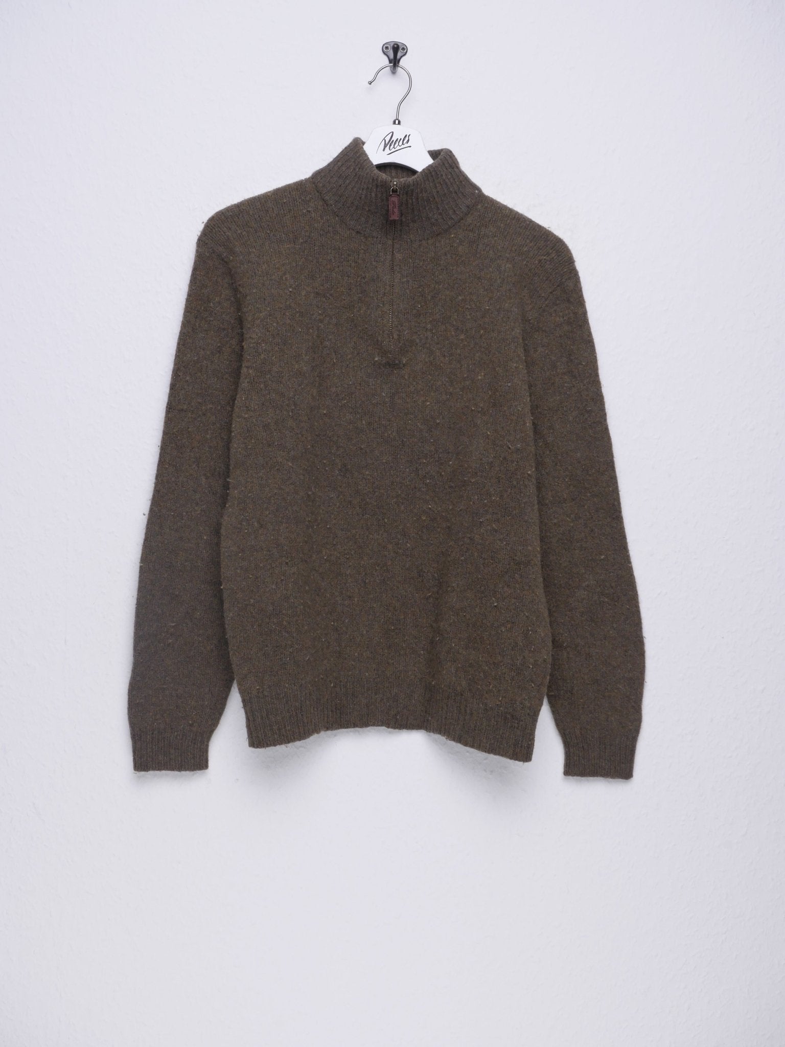 polo olive wool Half Zip Sweater - Peeces