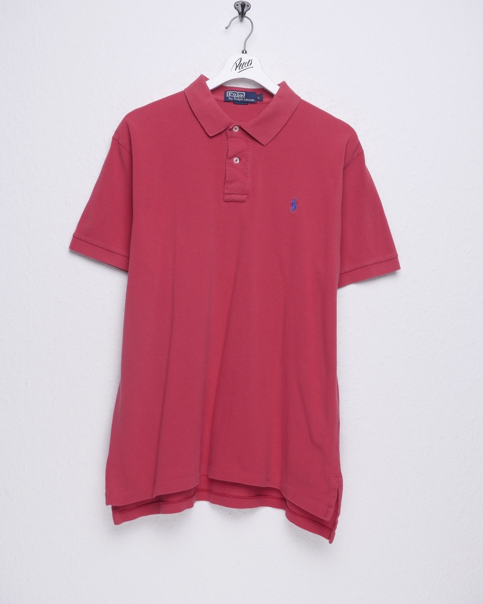 Polo Ralph Lauren embroidered blue Logo red S/S Polo Shirt - Peeces