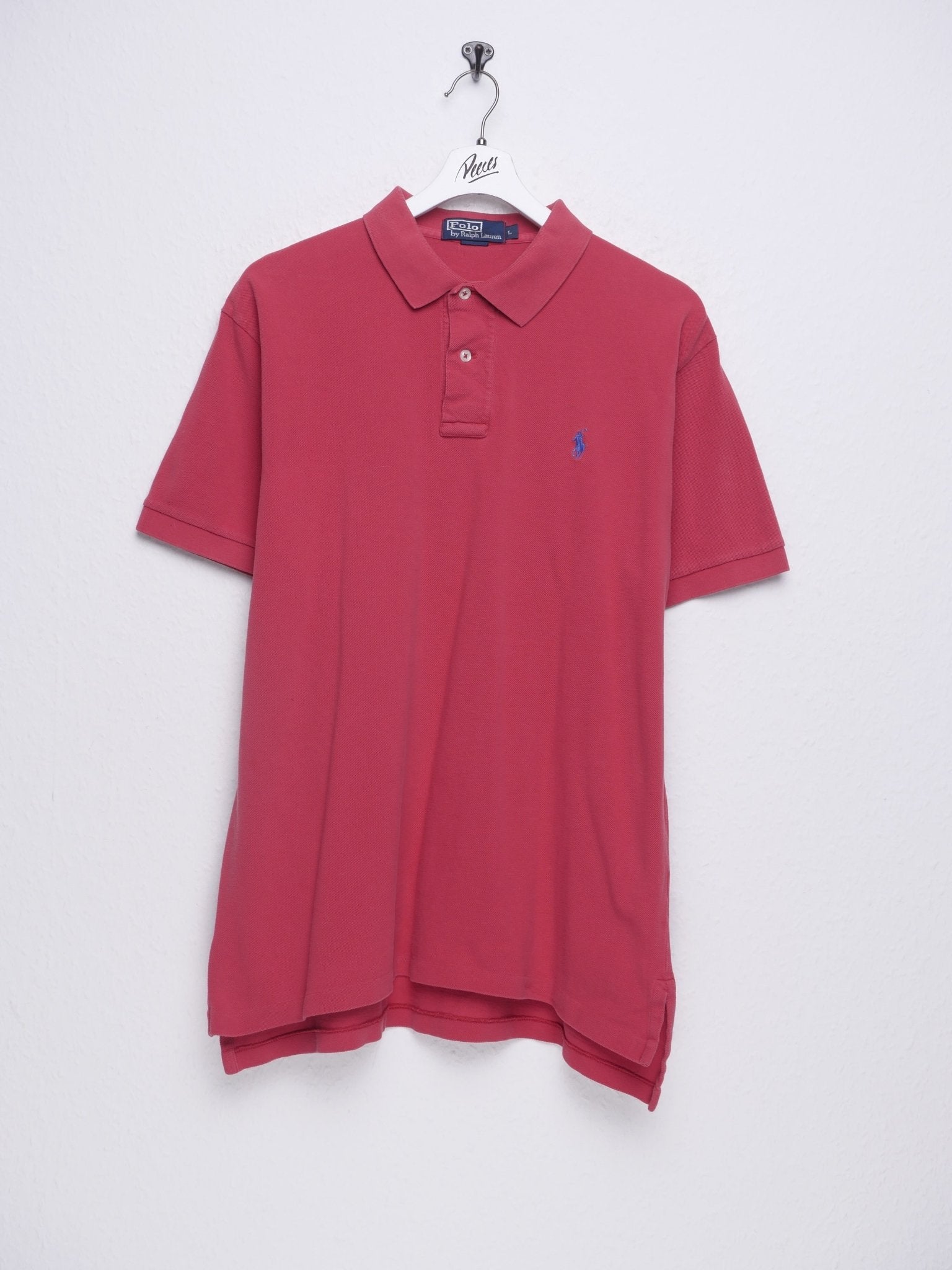 Polo Ralph Lauren embroidered blue Logo red S/S Polo Shirt - Peeces