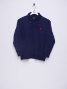 Polo Ralph Lauren embroidered Logo navy Half Buttoned Sweater - Peeces