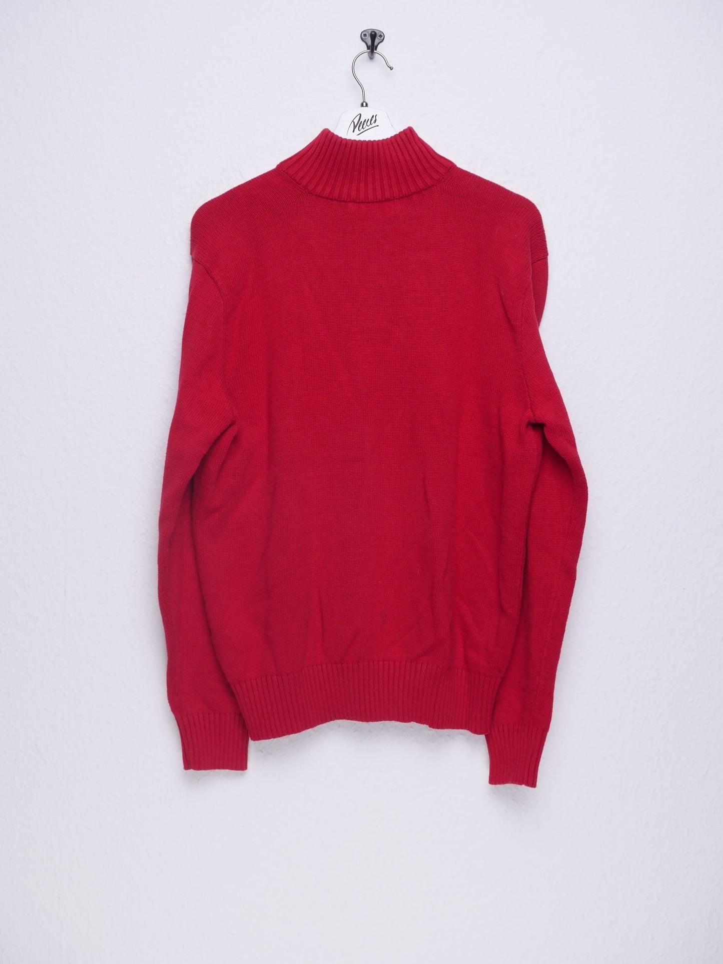 Polo Ralph Lauren embroidered Logo red Half Buttoned Sweater - Peeces