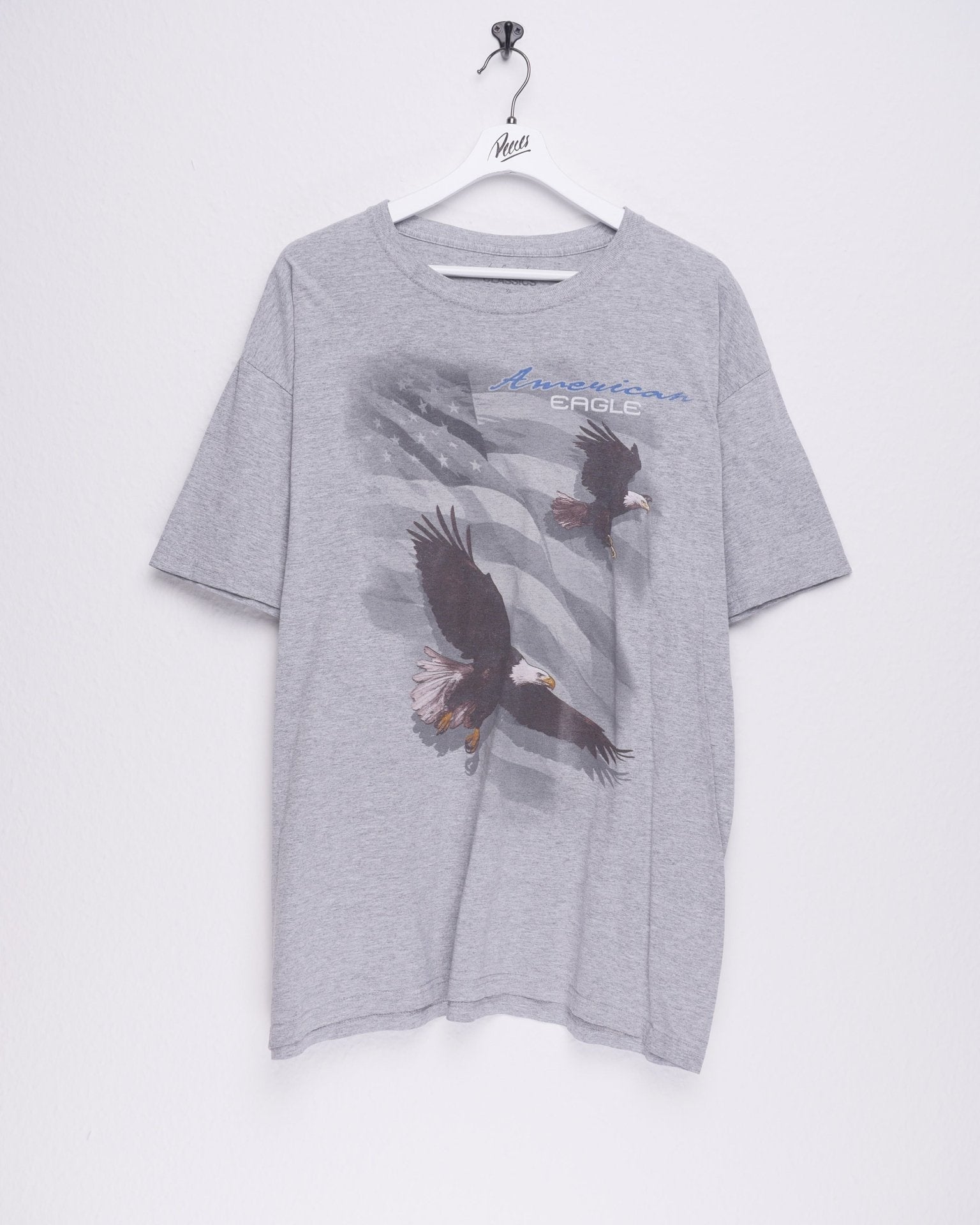 printed 'American Eagle' grey oversized Shirt - Peeces