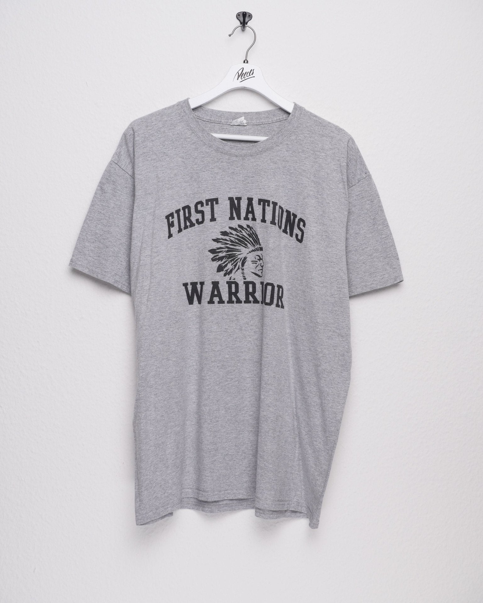 printed 'First Nations Warrior' grey Shirt - Peeces