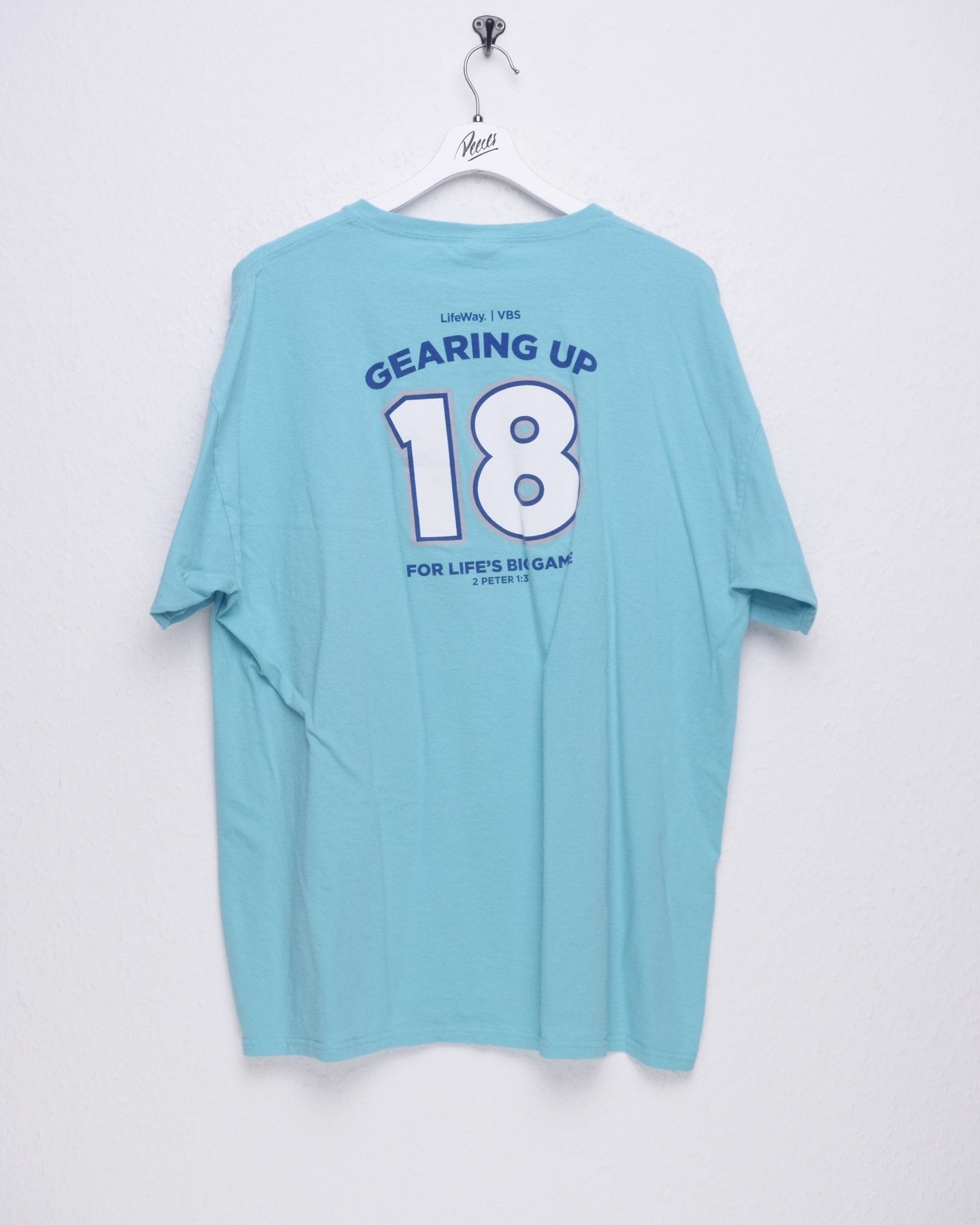 printed 'Game on' Logo turquoise oversized Shirt - Peeces