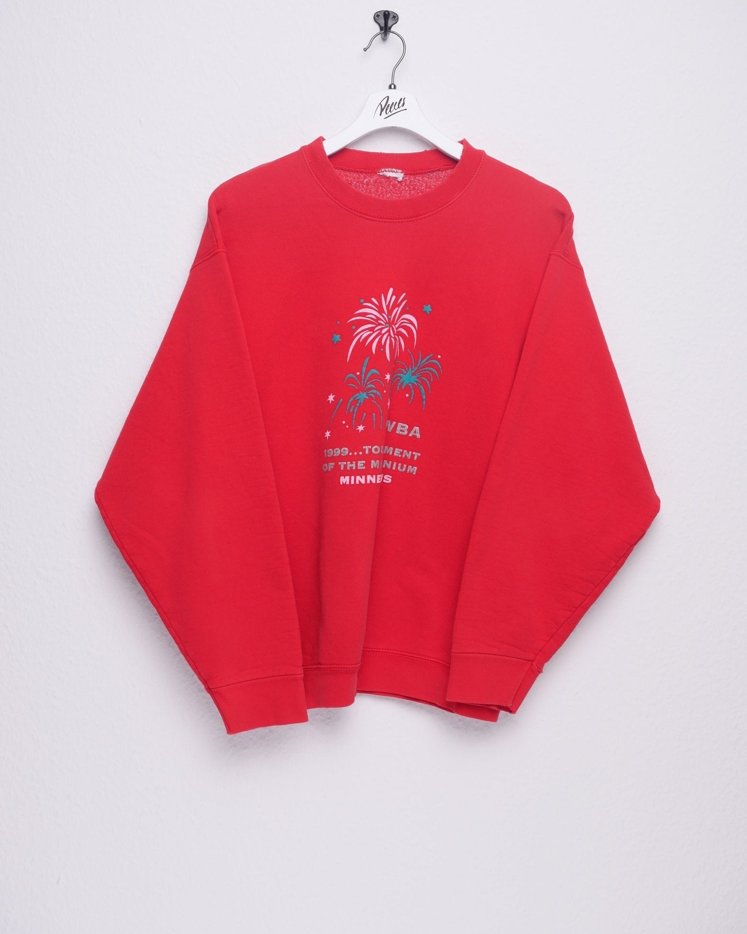 printed Graphic red Vintage Sweater - Peeces