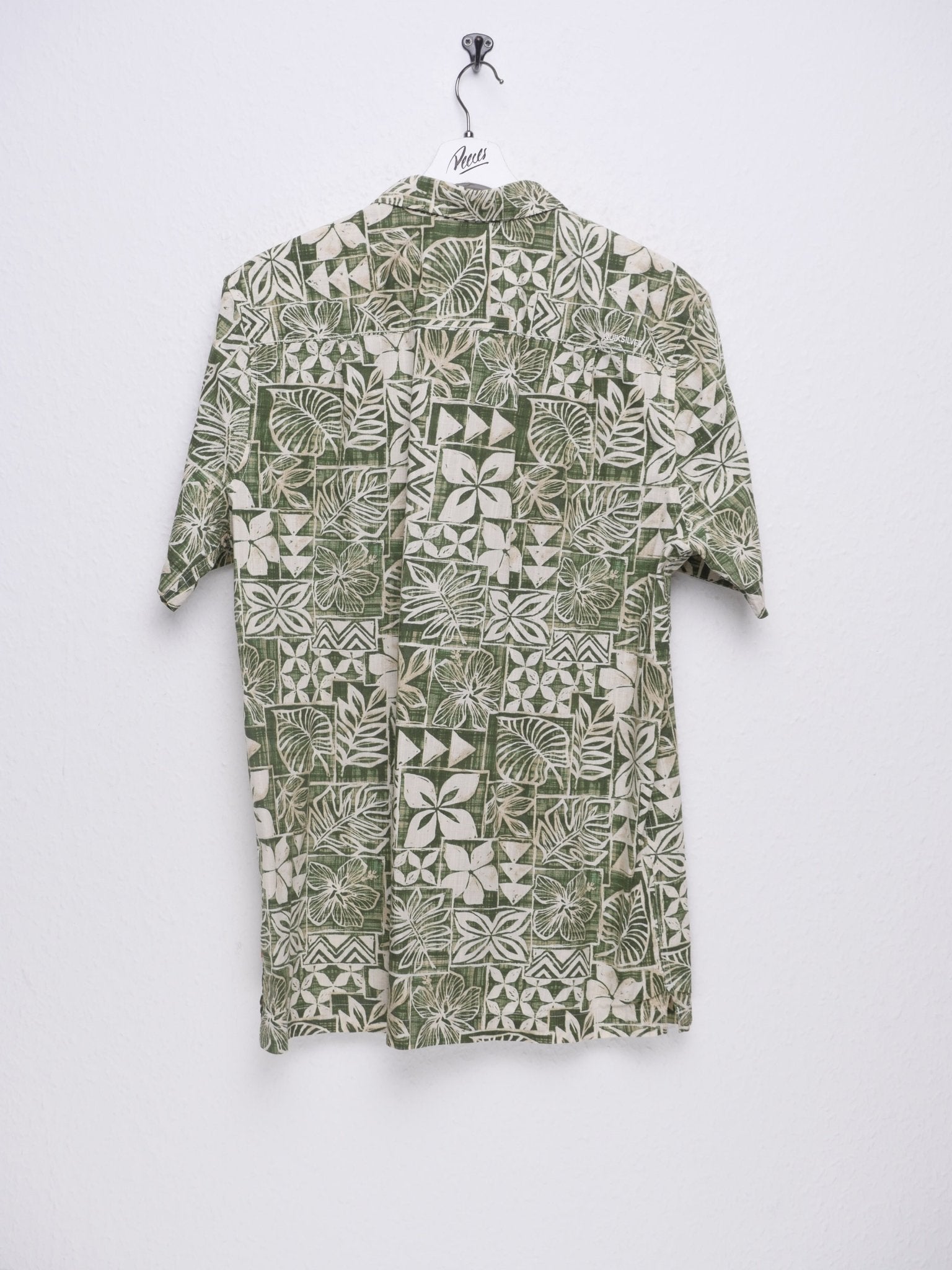 printed green/white Hawaii Kurzarm Hemd - Peeces
