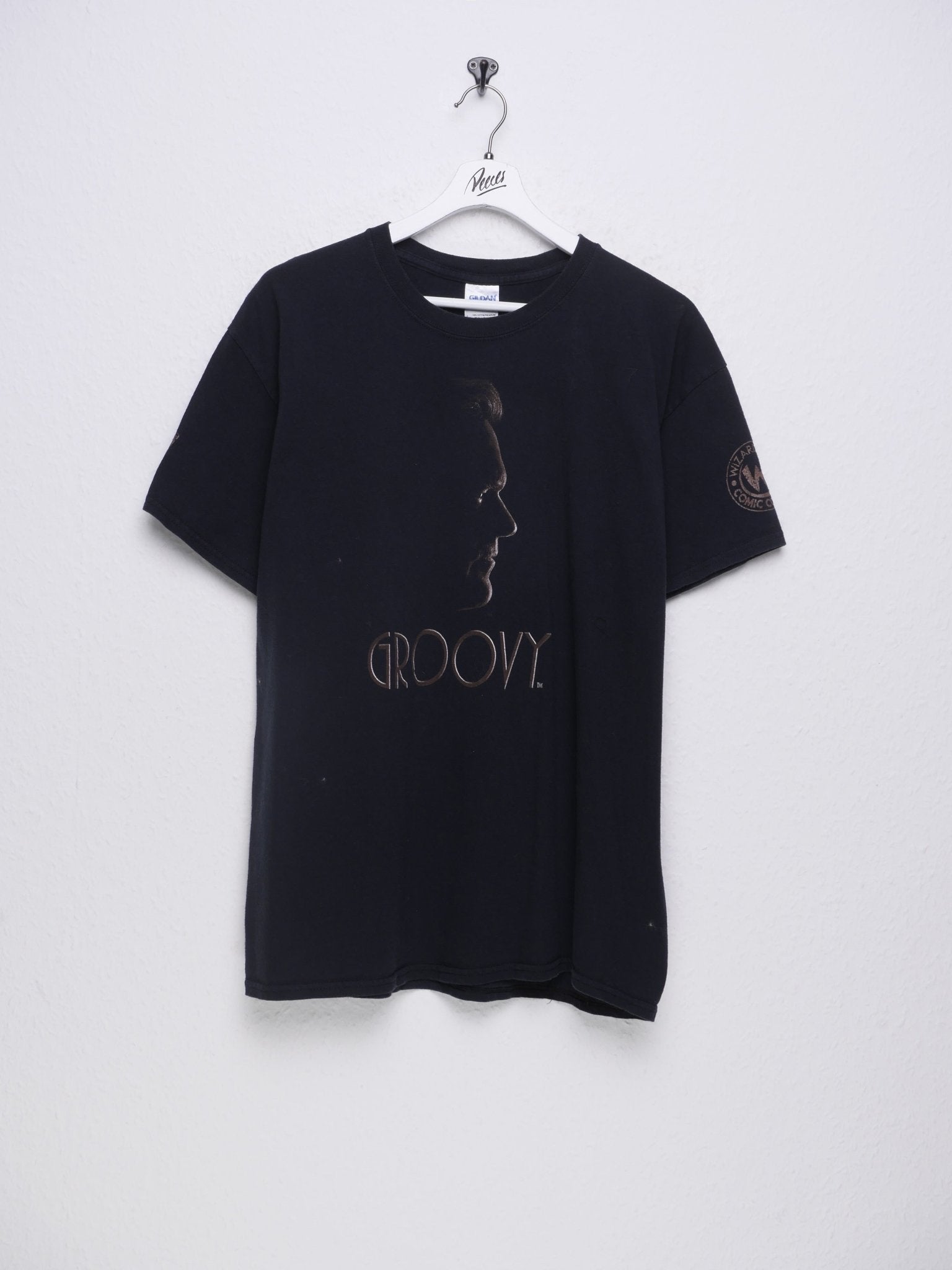 printed Groovy face Graphic black Shirt - Peeces