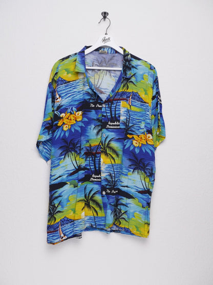 printed Hawaii Pattern buttoned S/S Hemd - Peeces