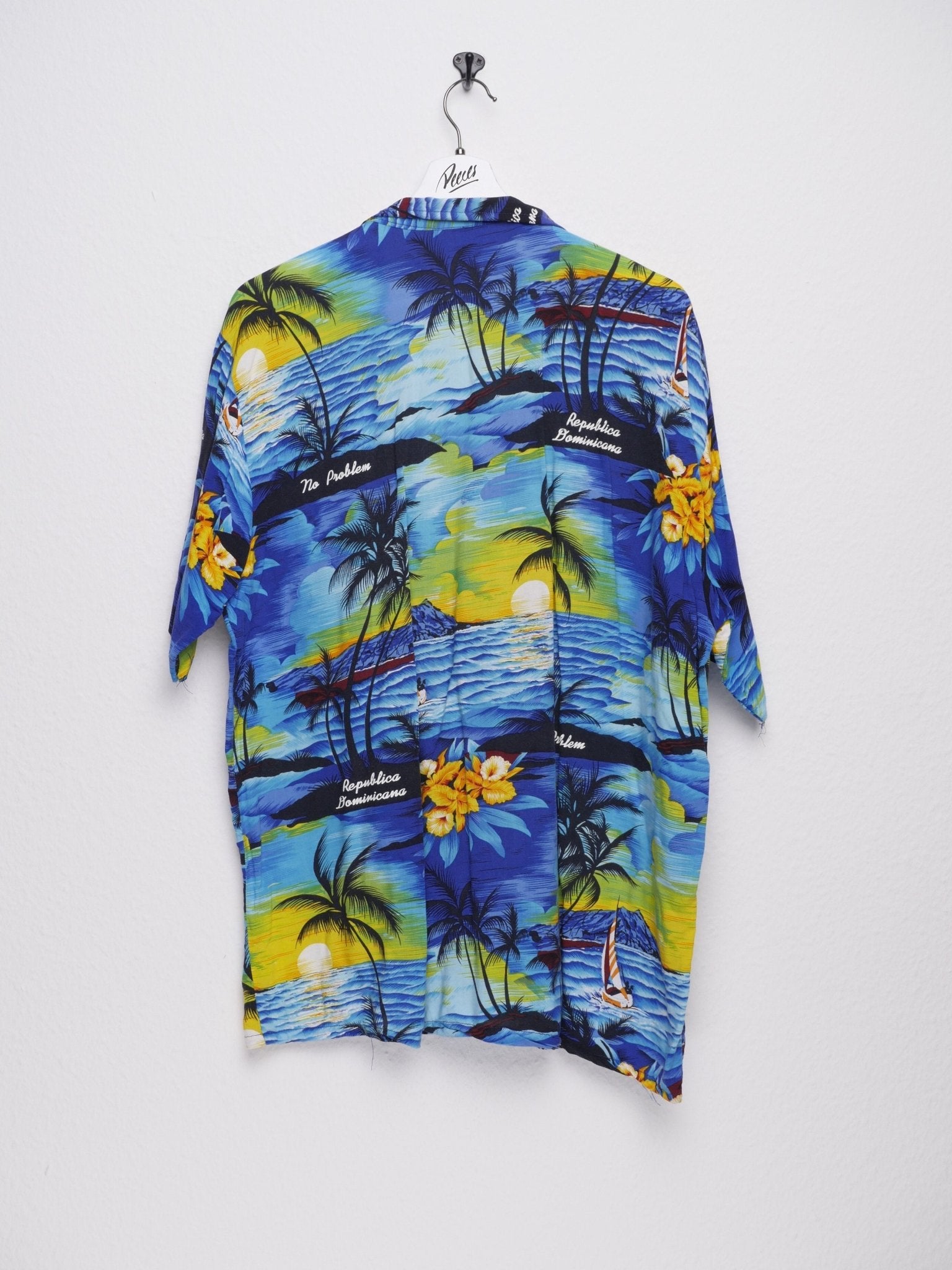 printed Hawaii Pattern buttoned S/S Hemd - Peeces