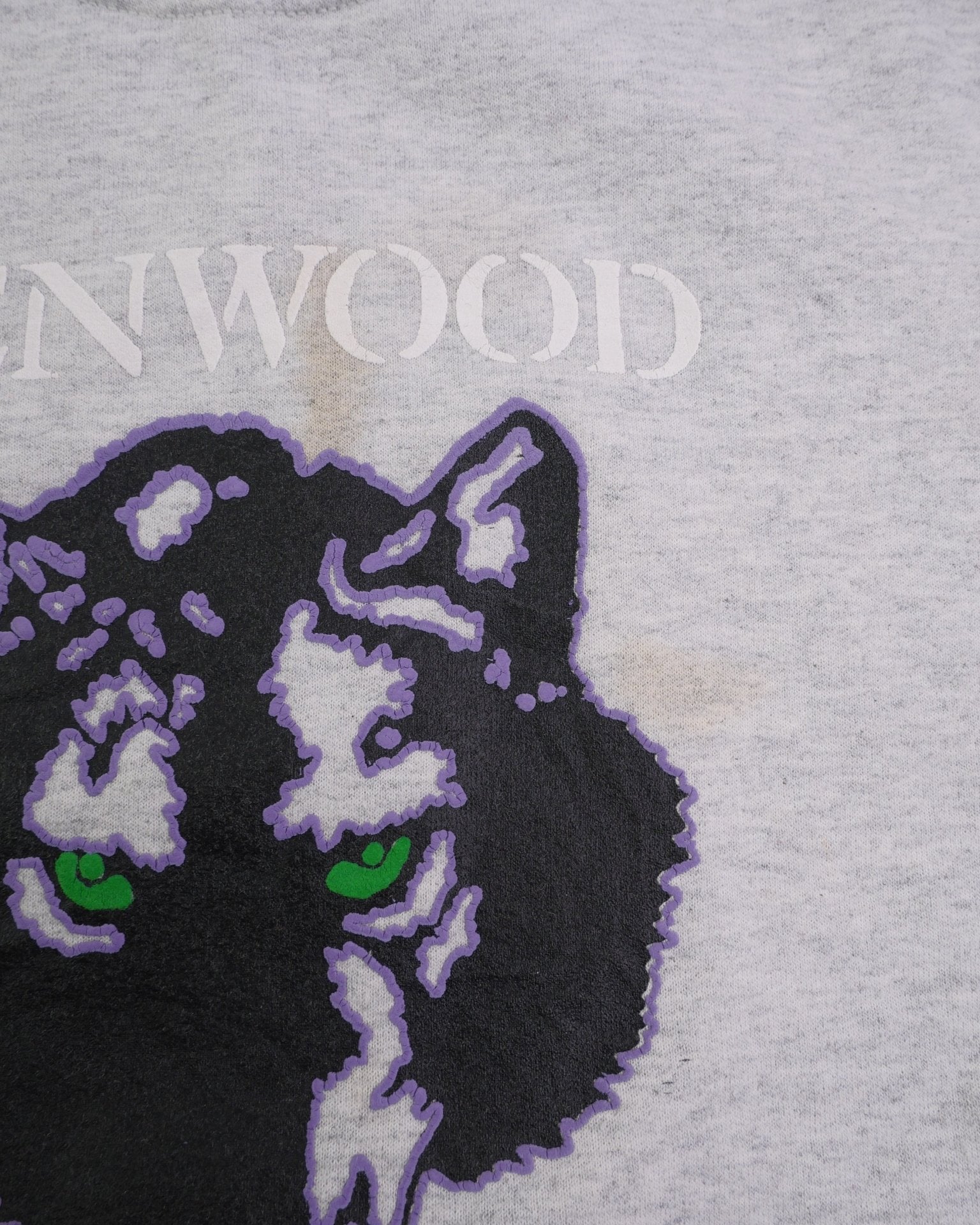 printed Logo 'Kenwood' grey oversized Sweater - Peeces
