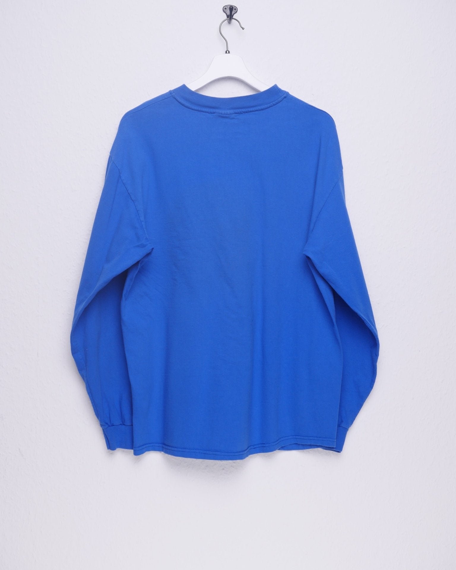 printed Spellout blue L/S Shirt - Peeces