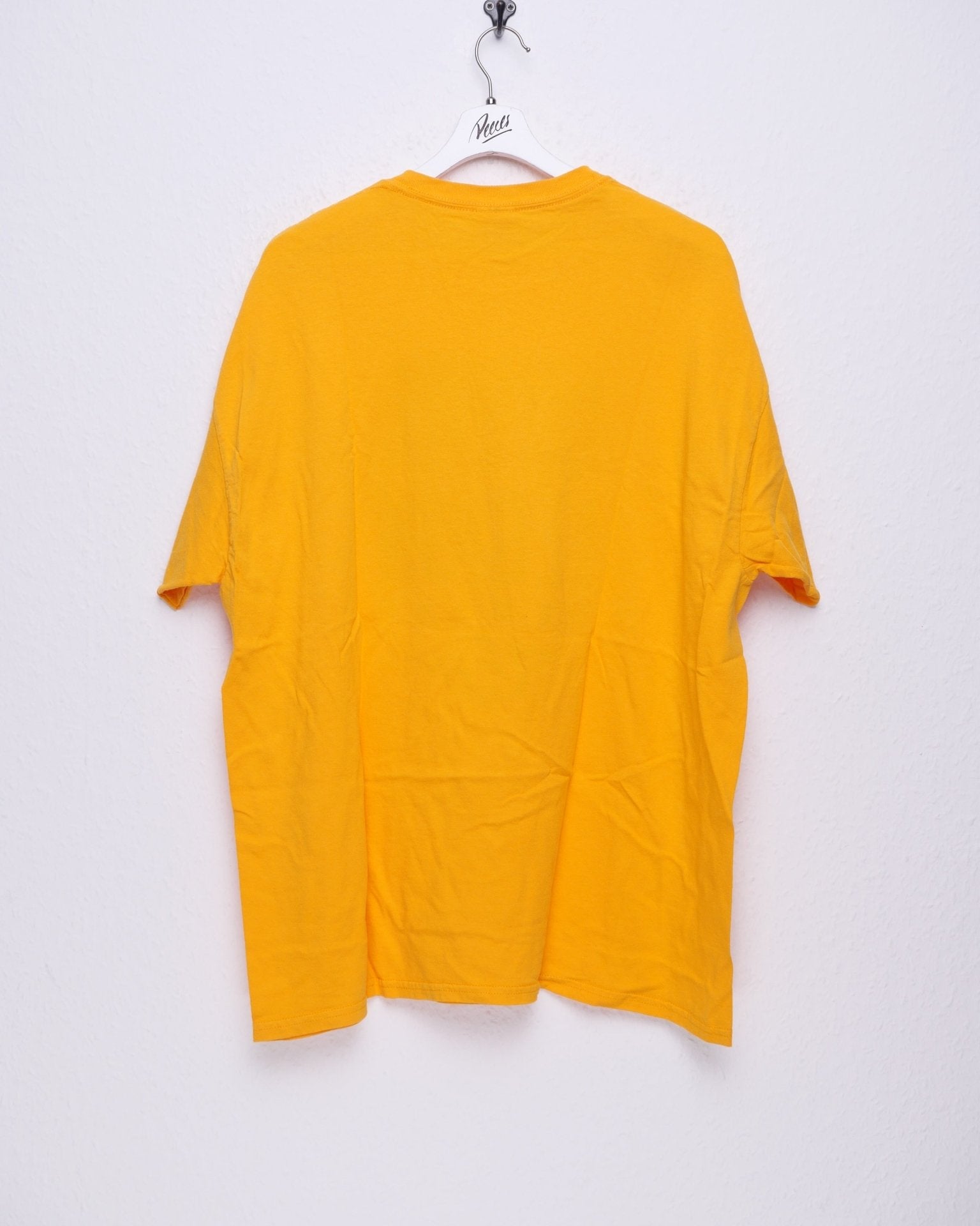 printed Spellout oversized yellow Shirt - Peeces