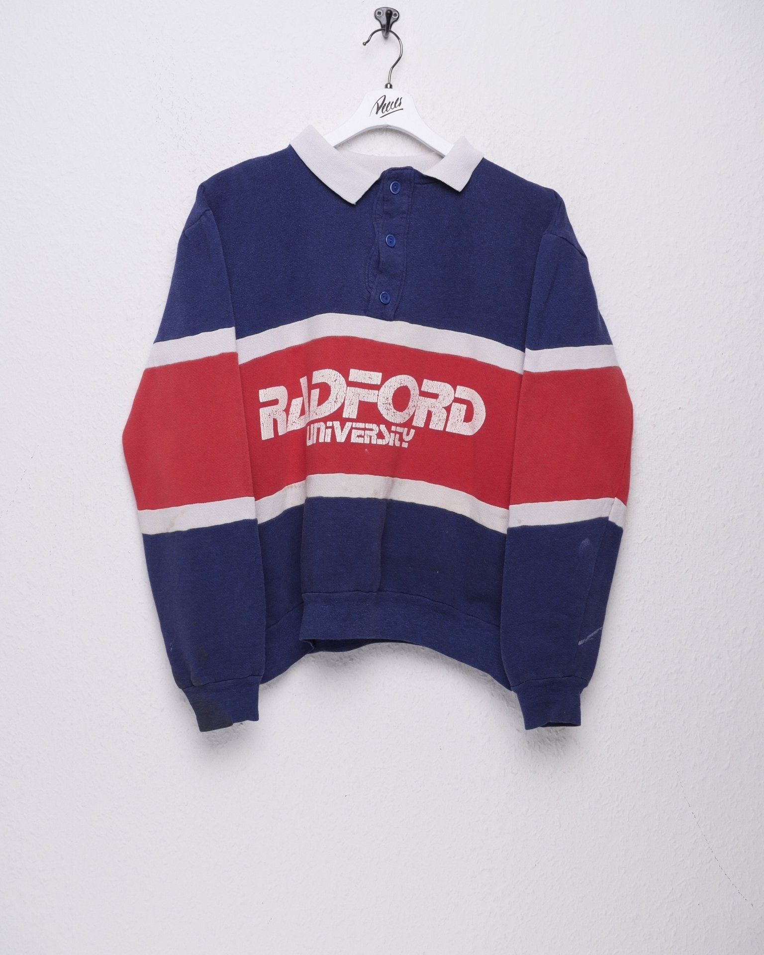 'Radford University' printed Spellout three toned Vintage Sweater - Peeces