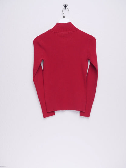 Ralph Lauren embroidered Logo red Half Zip Sweater - Peeces